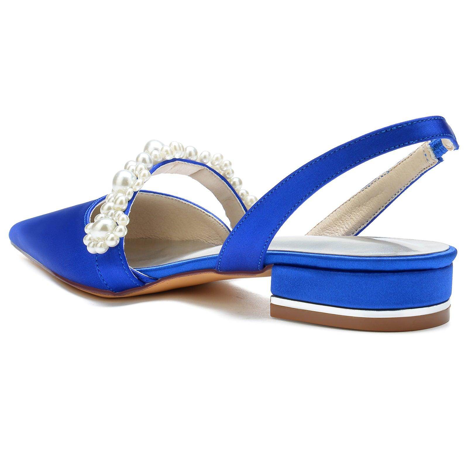 Flat Heel 2.5cm Silk-Like Comfortable Shoes CK0271 - Perfect for Office, Wedding & Casual Wear