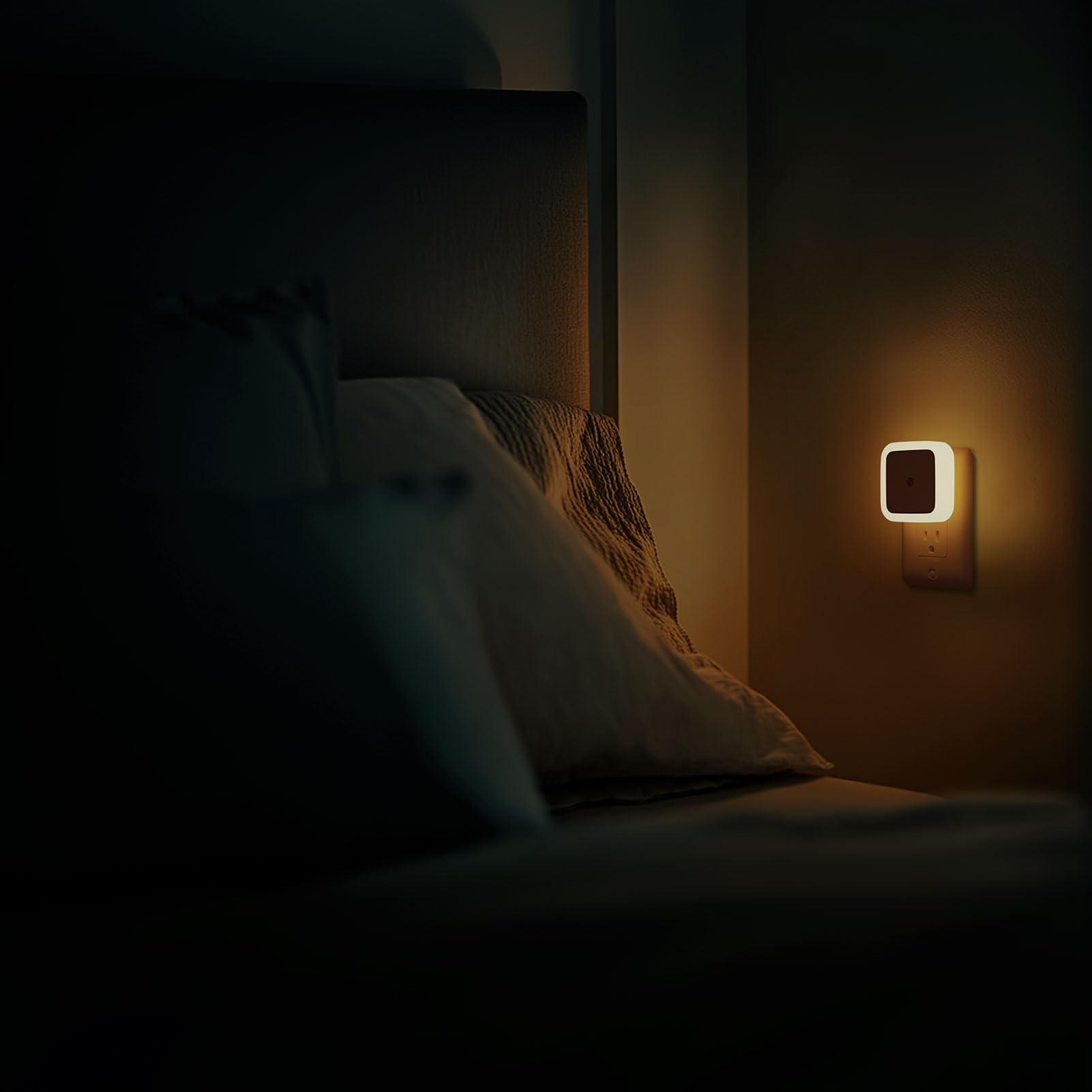 Sujeet LED Night Light Plug into Wall - 4 Pack Dusk to Dawn Nightlight for Bedroom, Bathroom, Hallway - Warm White Auto Sensor Night Lamp for Kids, Adults & Seniors - Perfect for Nighttime Safety and Comfort