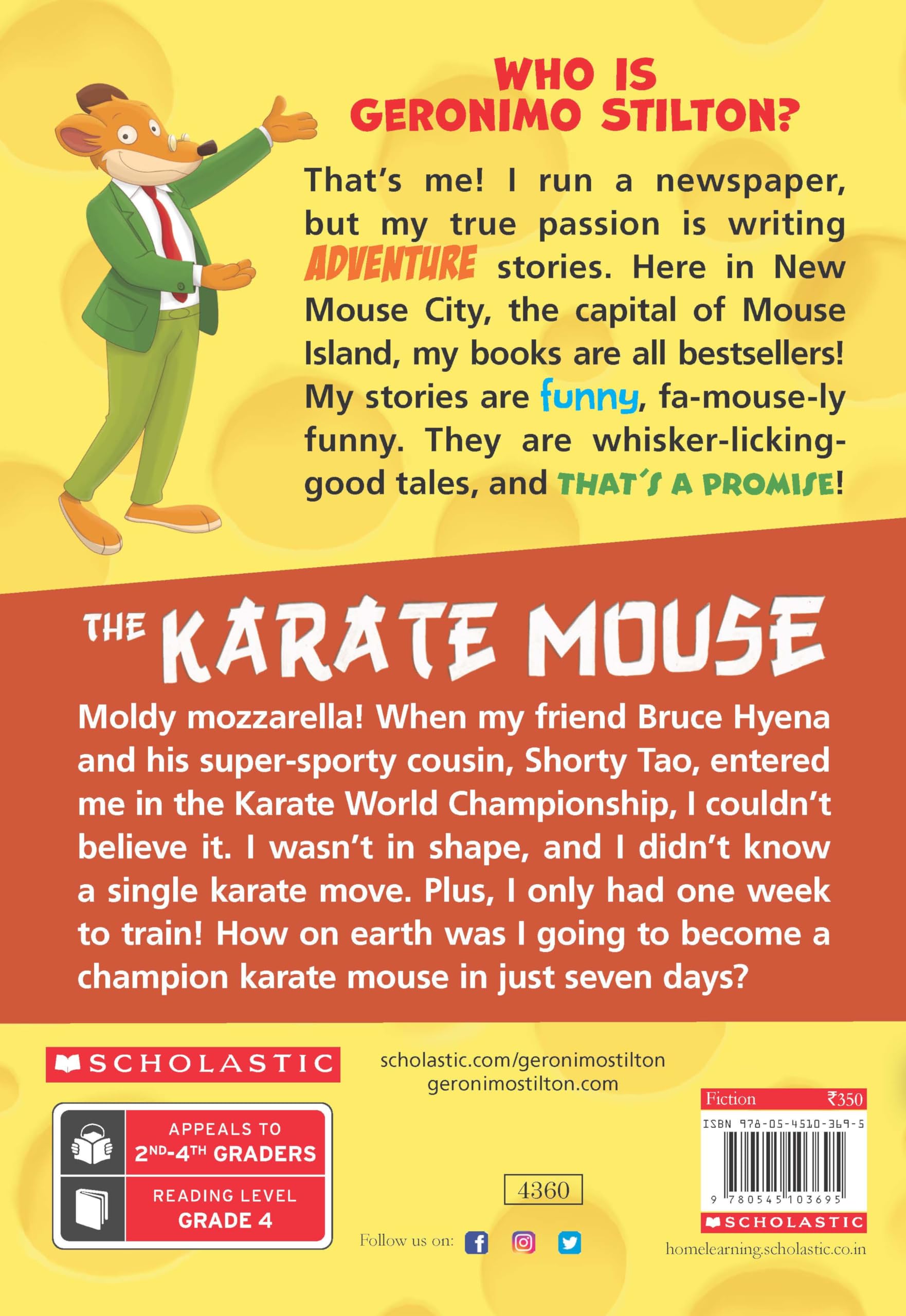 Geronimo Stilton No. 40: The Karate Mouse - Exciting Children's Adventure Book for Young Readers | Perfect for Bedtime Stories & Classroom Reading