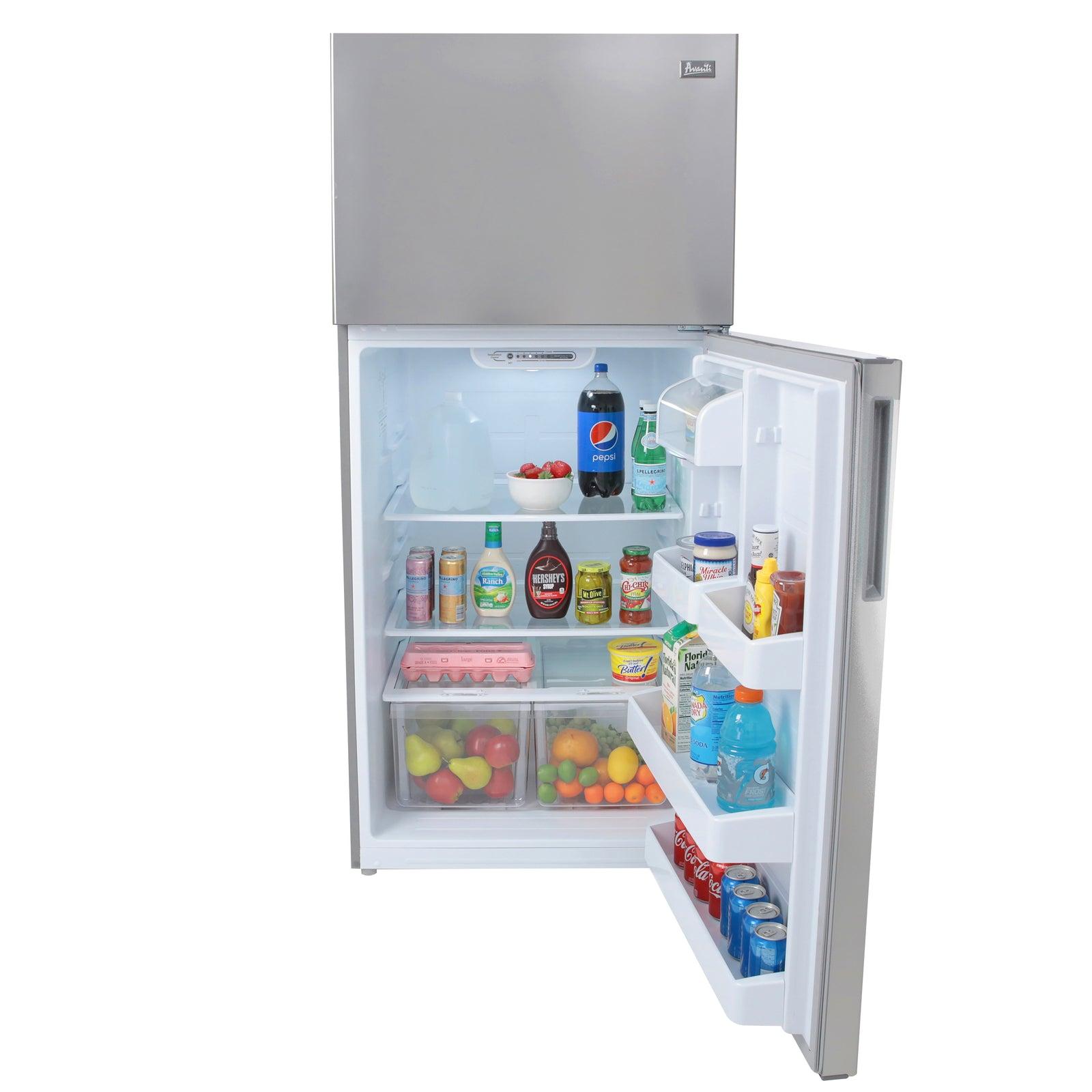 Avanti FF18D0W4 18.0 Cu. Ft. Frost Free Apartment Size Refrigerator in White - Compact & Energy Efficient for Small Spaces, Dorms, Studios & Tiny Homes