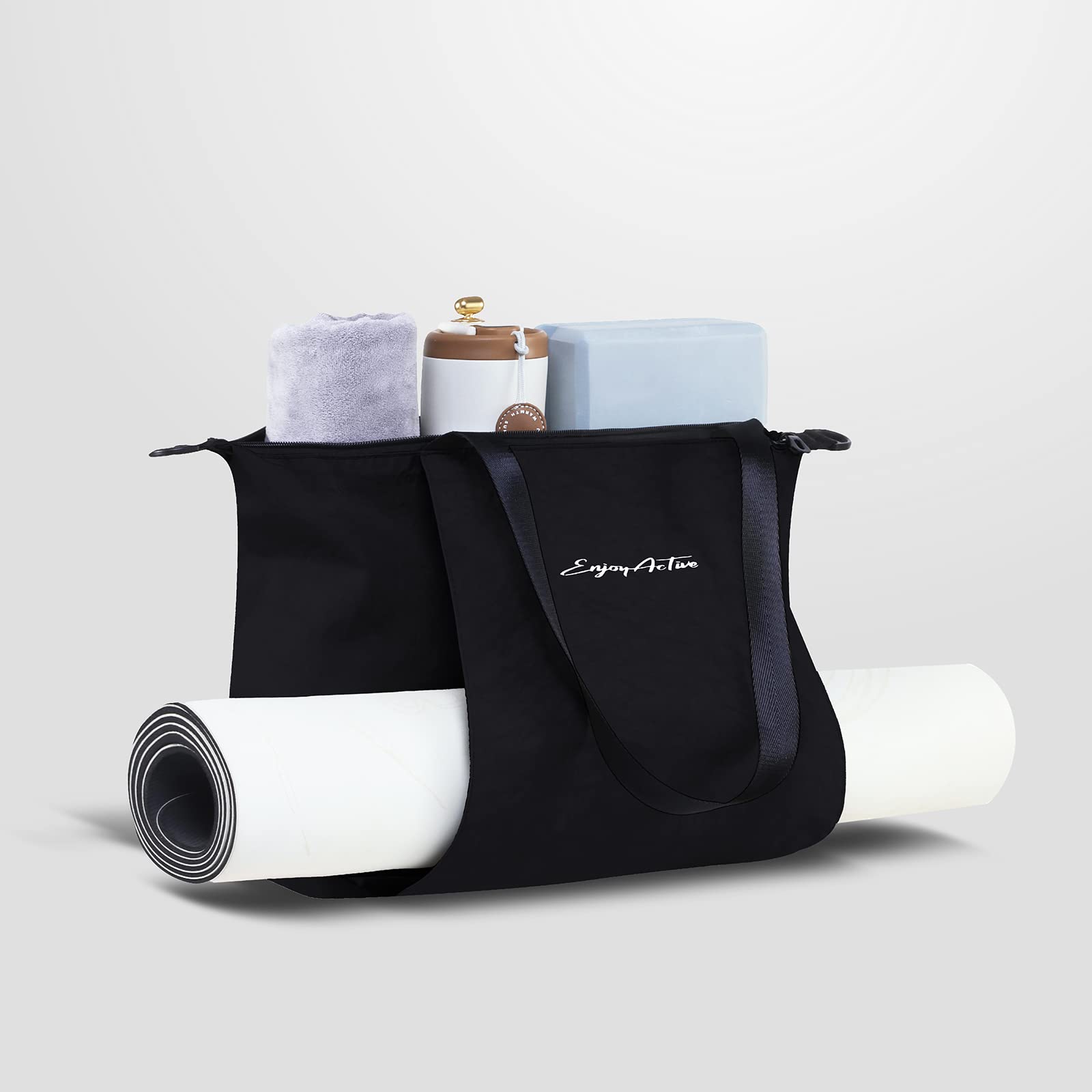 Premium Waterproof Yoga Mat Bag with Adjustable Strap & Multi-Pockets - Fits 1/4