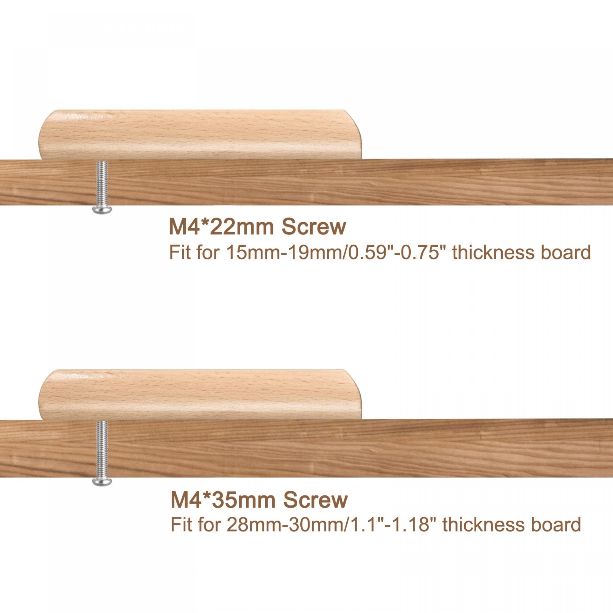 uxcell 8.5 Inch Unfinished Wooden Drawer Pull Handles - 6 Pack with Screws for Kitchen Cabinets, Wardrobes, Dressers & Furniture - Perfect for DIY Home Improvement & Cabinet Hardware Upgrade