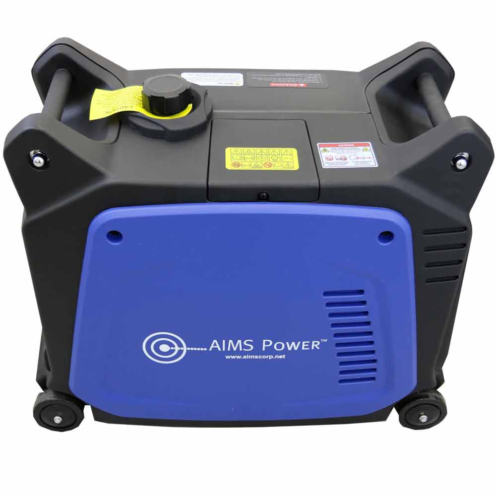 Aims GEN3200W120V 3200W Gas Inverter Generator with 30 Amp Output & Low THD - Electric Start, Scratch & Dent - Perfect for Camping, RV Trips & Emergency Power Backup