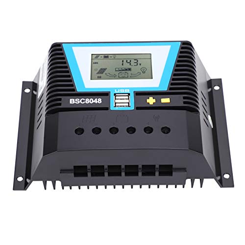 12V 24V Solar Charge Controller for Lithium Iron Phosphate Battery - MPPT Solar Panel Regulator with LCD Display - Perfect for RV, Marine, Off-Grid Solar Systems & Home Energy Storage