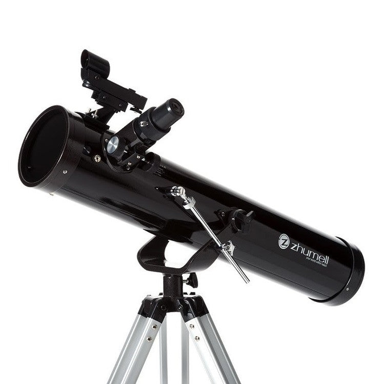 Zhumell 76mm AZ Reflector Telescope for Beginners - Portable Astronomy Telescope with Adjustable Tripod | Perfect for Stargazing, Moon Watching & Outdoor Exploration (Model ZHUN002)