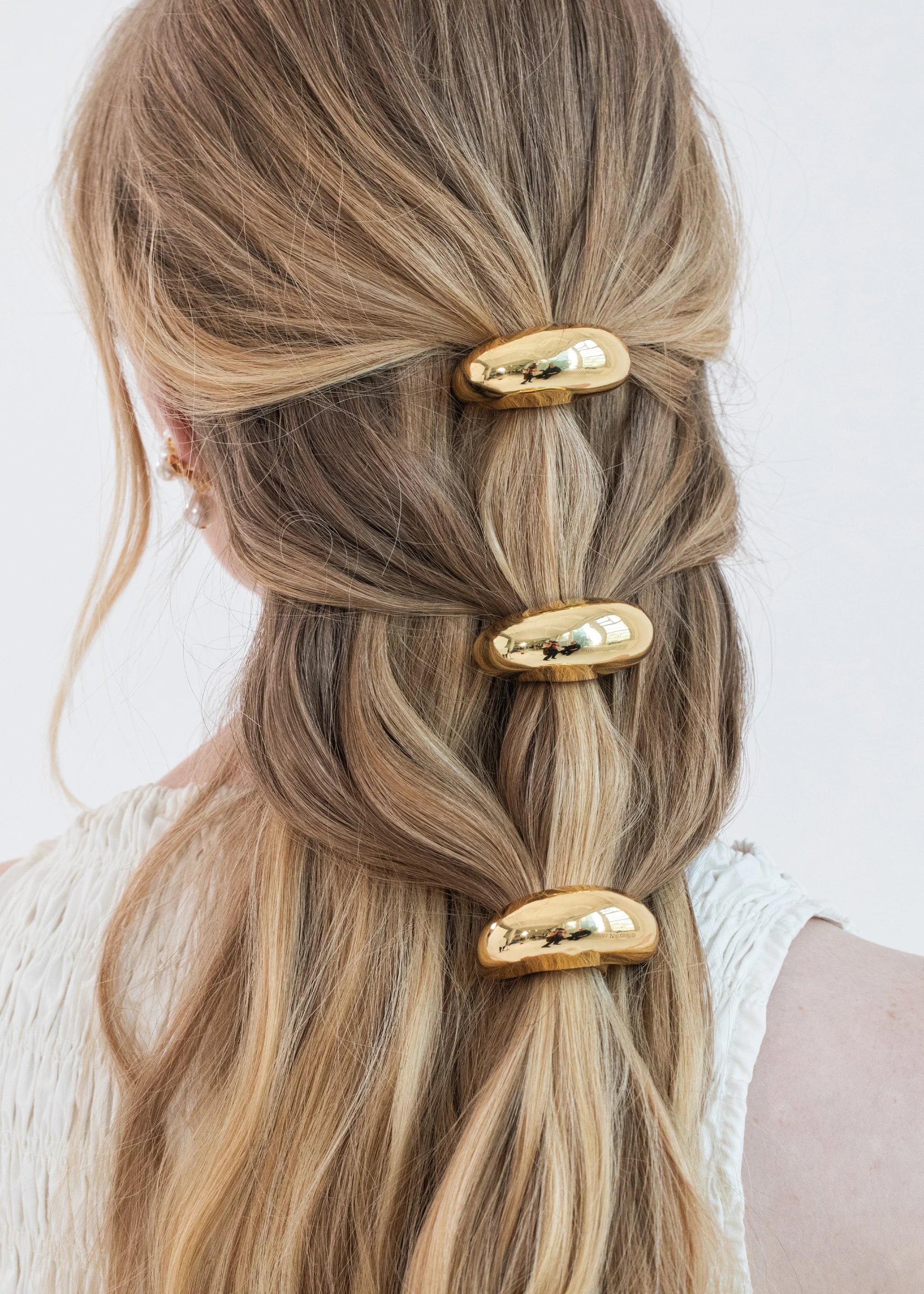 Mona Ponywrap Gold Hair Wrap - Soft & Stylish Headband for Women & Girls - Perfect for Yoga, Running, Workouts & Everyday Wear