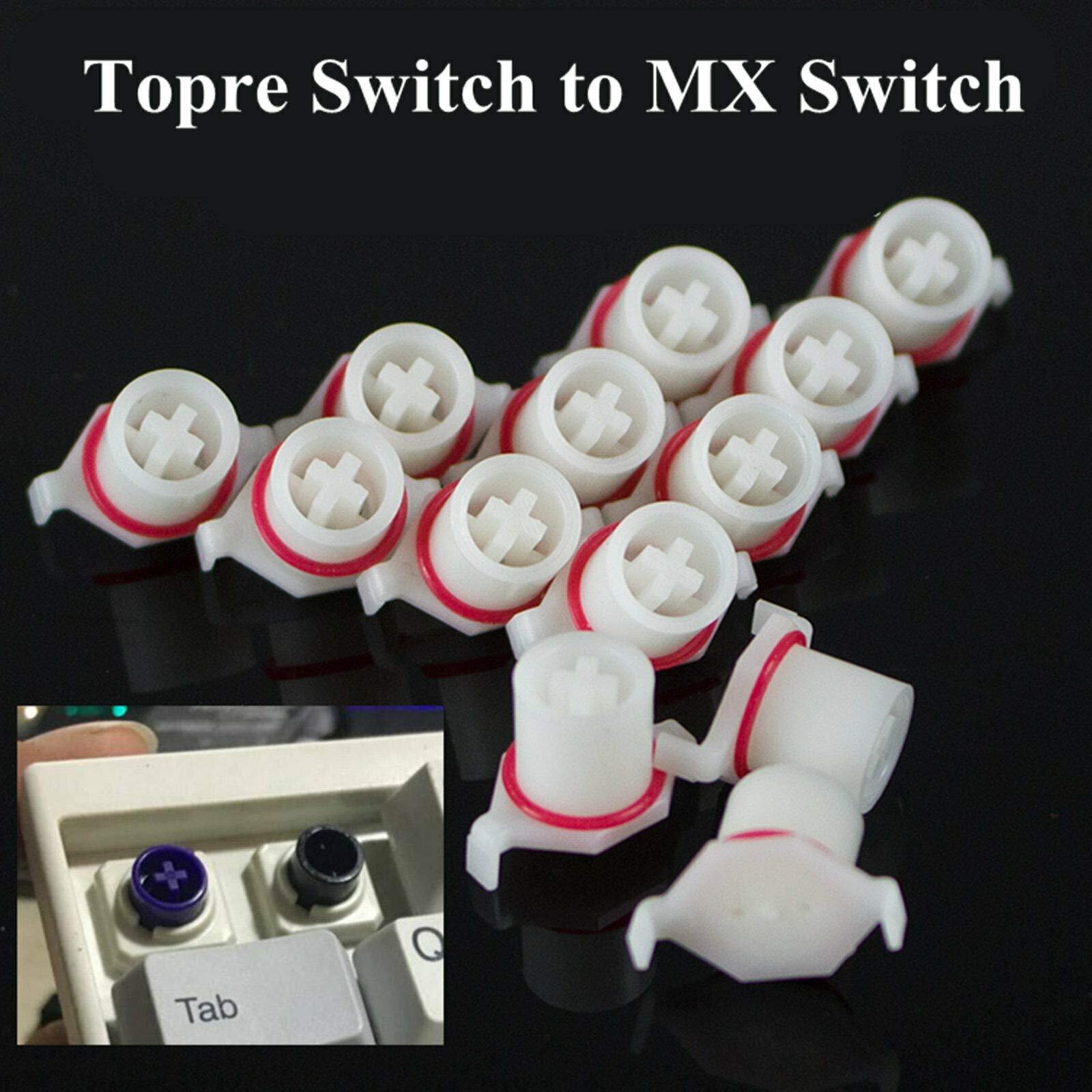 Topre to Cherry MX Keycaps Adapter Converter - 90 Pcs for Realforce Capacitive Keyboards | Mechanical Keyboard Customization for Gaming & Typing