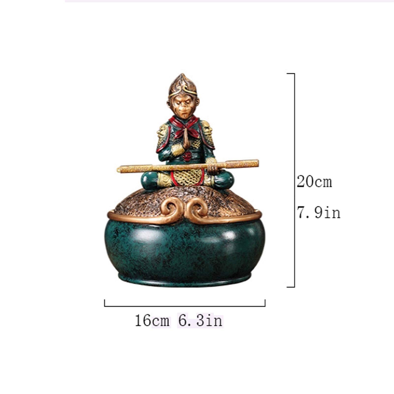 Monkey King Resin Statue - Sun Wukong Figurine for Home & Office Decor, Housewarming Gift, Chinese Mythology Collectible - Perfect for Bookshelf, Desk & Living Room Display