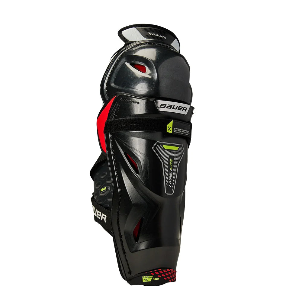 Bauer Vapor Hyperlite Senior Hockey Shin Guards - Lightweight Protective Gear for Ice Hockey Players - Perfect for Competitive Games & Practice Sessions