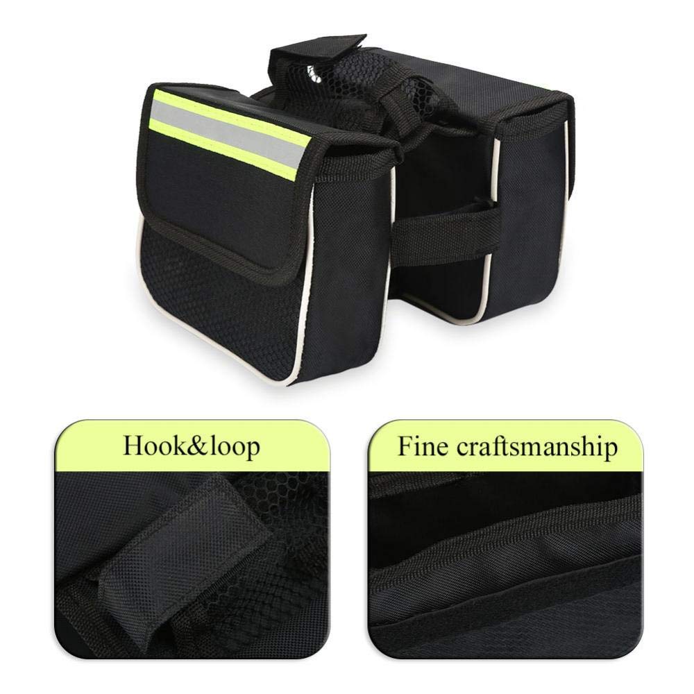 SO Bag - Waterproof Front Frame Saddle Top Tube Bike Bag with Double Pouches | Durable Cycling Frame Accessories for Mountain & Road Bikes | Perfect for Commuting, Bikepacking & Outdoor Adventures
