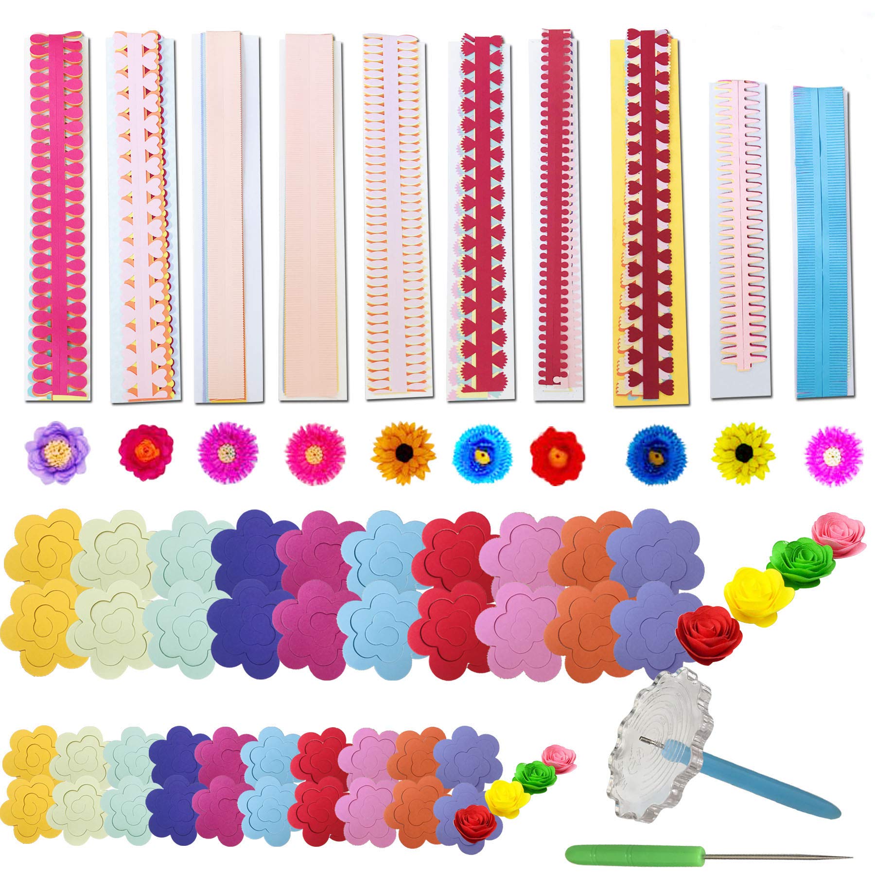 Woohome 143 PCS Paper Quilling Strips Kit - Flower Design Craft Supplies for DIY Handmade Greeting Cards, Scrapbooking, Home Decor & Wall Art | Perfect for Beginners & Professional Paper Crafting