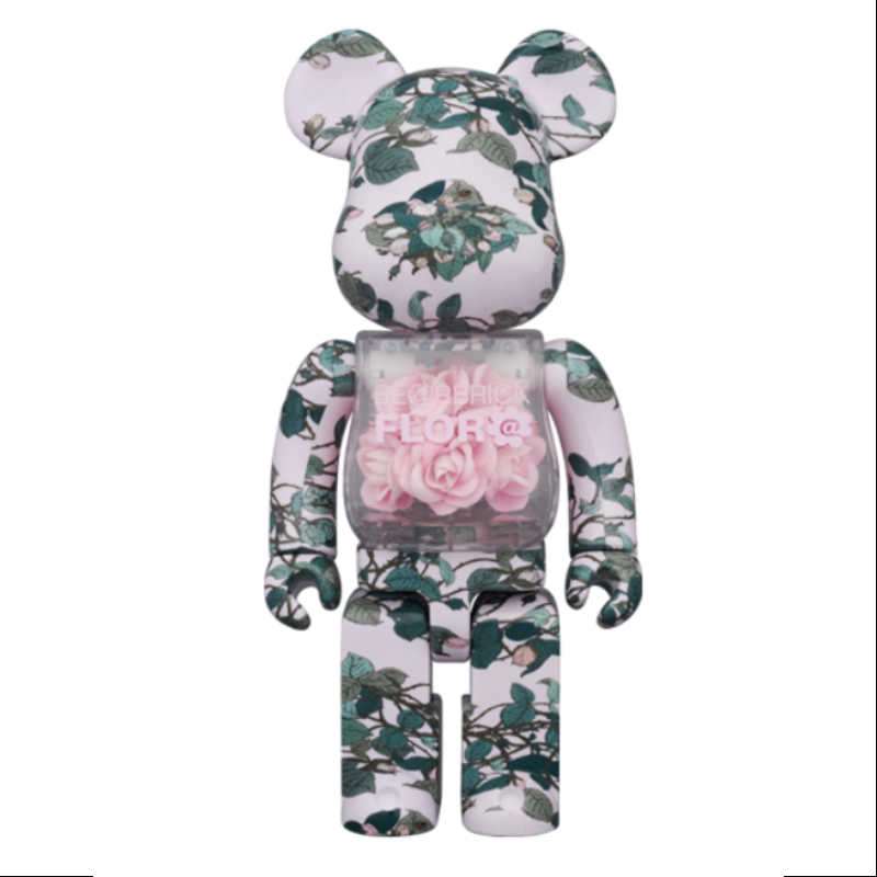 Bearbrick FOLR@ Pink Rose 400% Be@rbrick 2024 Limited Edition Collectible Figure - Perfect for Display, Gifts & Anime Collections