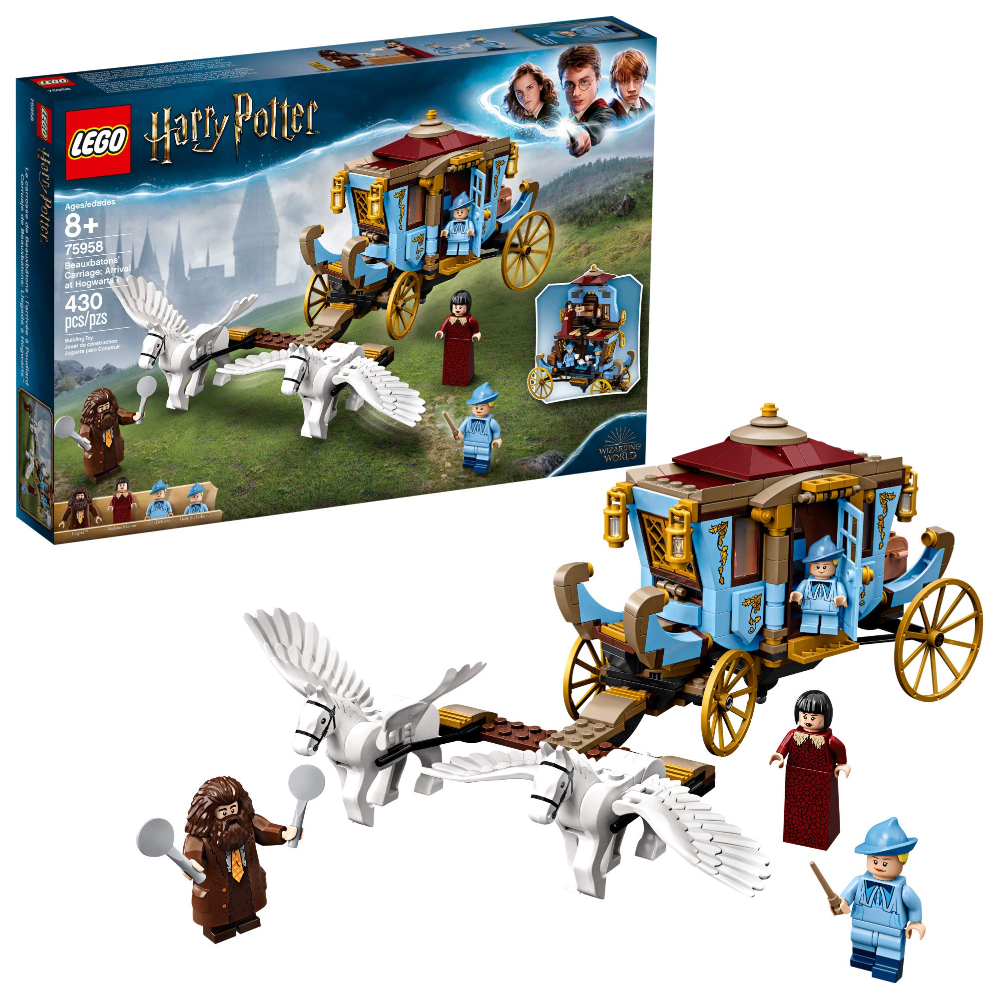 LEGO Harry Potter Beauxbatons’ Carriage Building Kit 75958 (430 Pieces) - Hogwarts Castle Arrival Set for Kids & Collectors - Perfect for Birthday Gifts & Harry Potter Themed Play