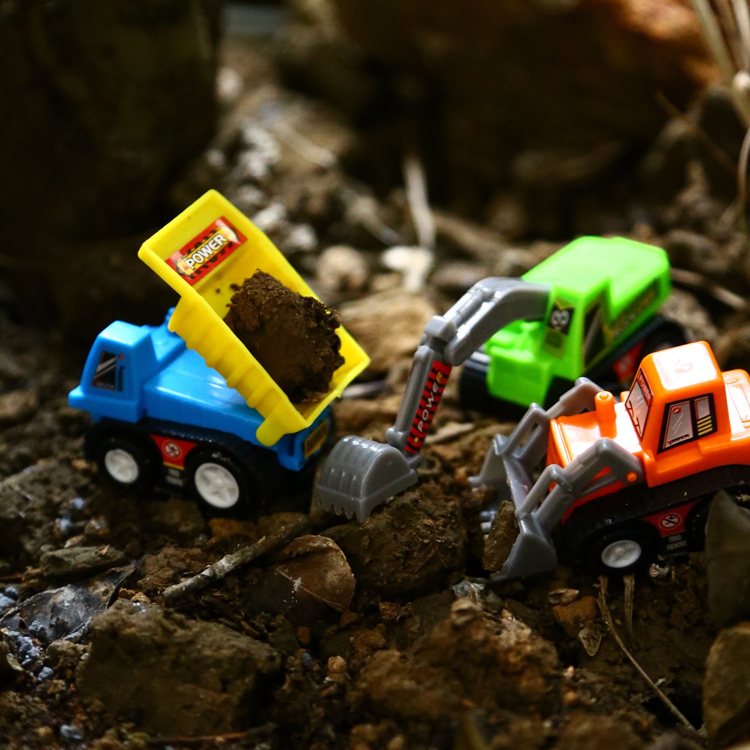 Yeonha Toys 12-Pack Pull Back Vehicles - Mini Construction & Race Cars for Kids, Toddlers & Boys - Fun Play Set for Indoor & Outdoor Activities