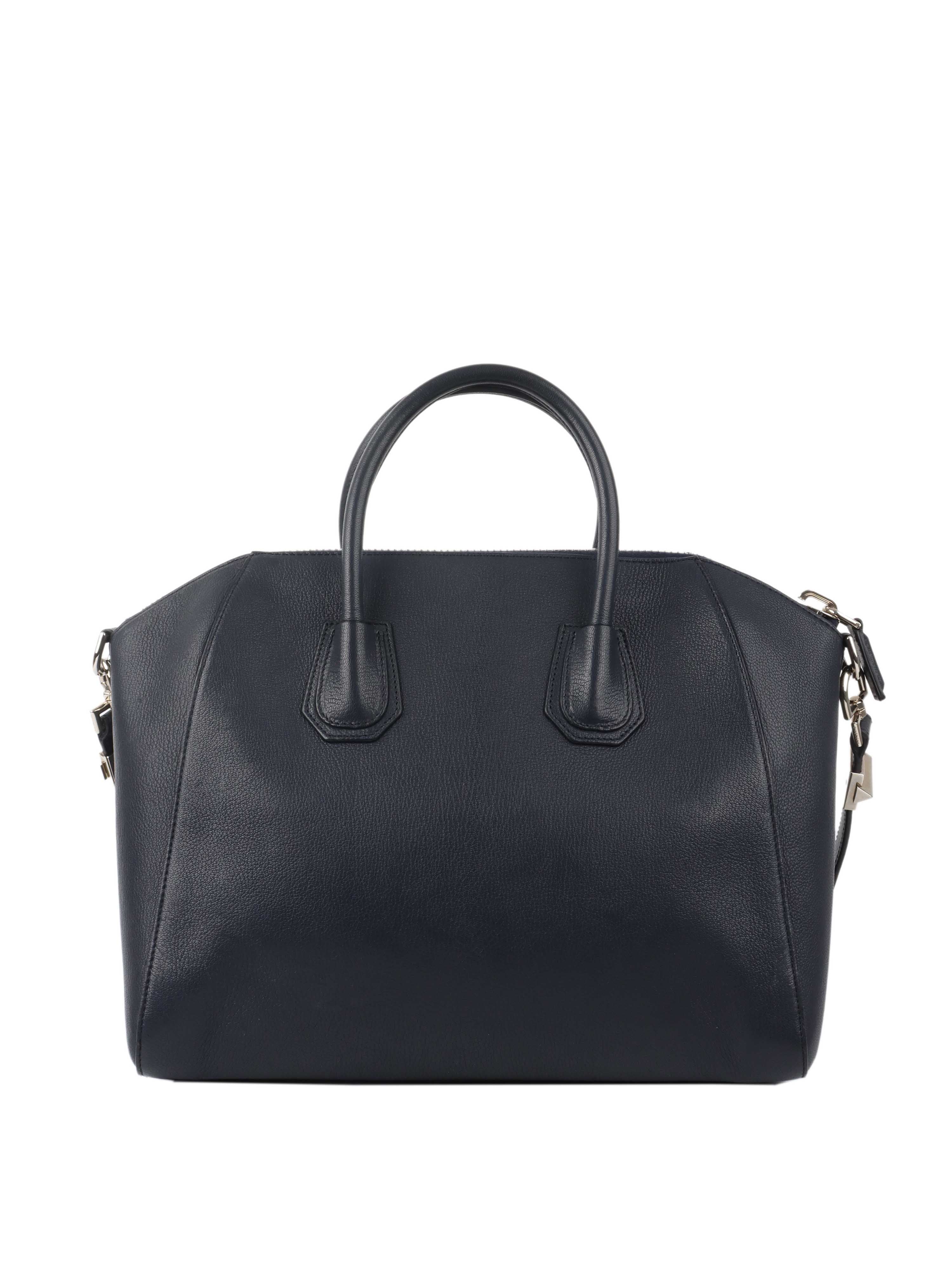 Givenchy Navy Antigona Leather Handbag for Women - Luxury Designer Tote & Shoulder Bag - Perfect for Work, Travel & Everyday Use