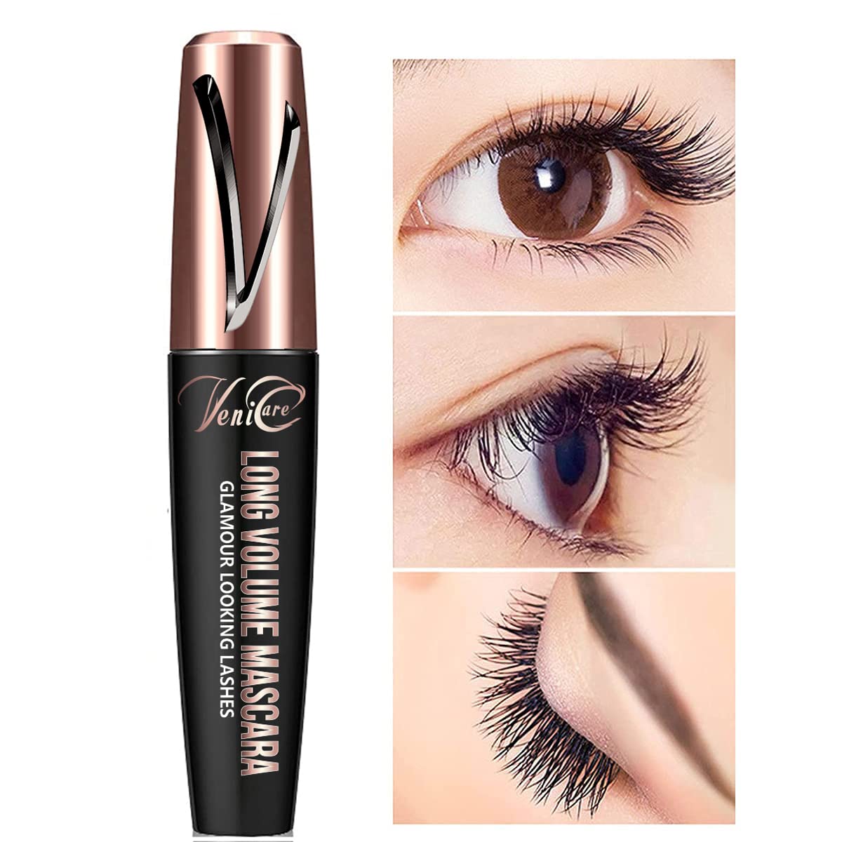 4D Silk Fiber Lash Mascara - Waterproof & Smudge-Proof Eyelash Extension Kit for Longer, Thicker Lashes | Natural Look, No Clumping | 3 Pack for Daily Makeup, Party & Special Occasions