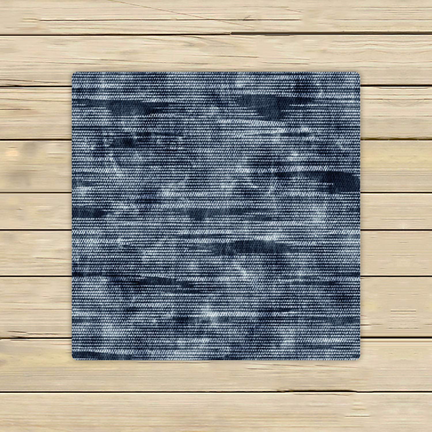 ECZJNT Indigo-Dyed Striped Beach Towel - Soft Absorbent 13x13 Inch Bath Towel for Shower, Pool, Spa & Travel - Perfect for Home, Outdoor & Vacation Use