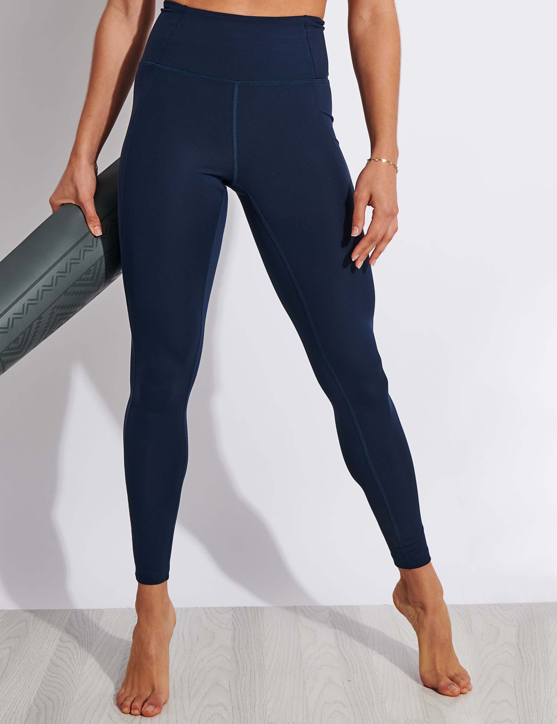 High Waisted Compression Leggings for Women - Midnight Black - Yoga, Running, Workout & Everyday Wear