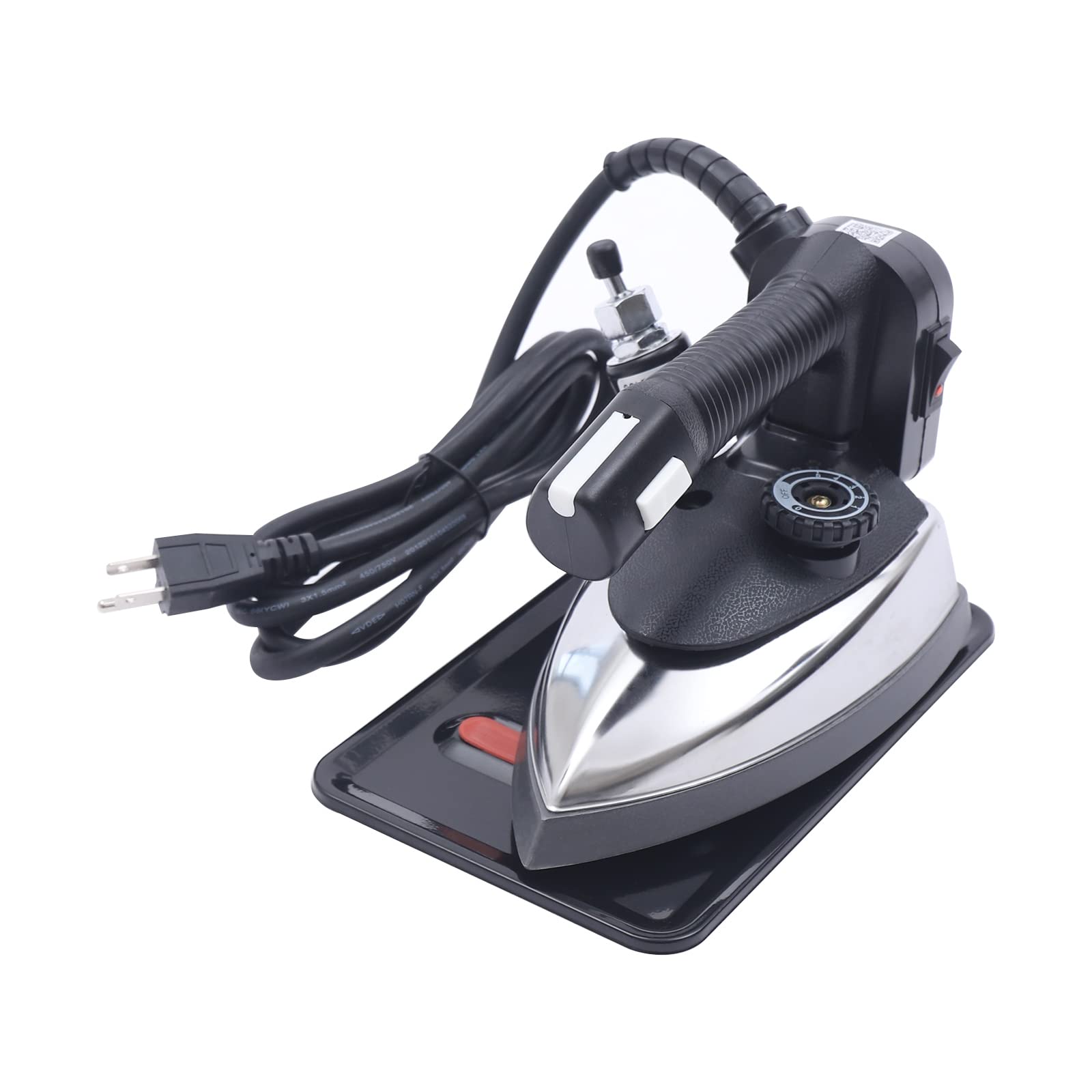 1000W Commercial Steam Iron with 3L Tank - Industrial Electric Steamer for All Fabrics (60~220℃, 110V) - Durable Wear-Resistant & Non-Stick Soleplate - Perfect for Laundry Business, Tailoring Shops & Home Use