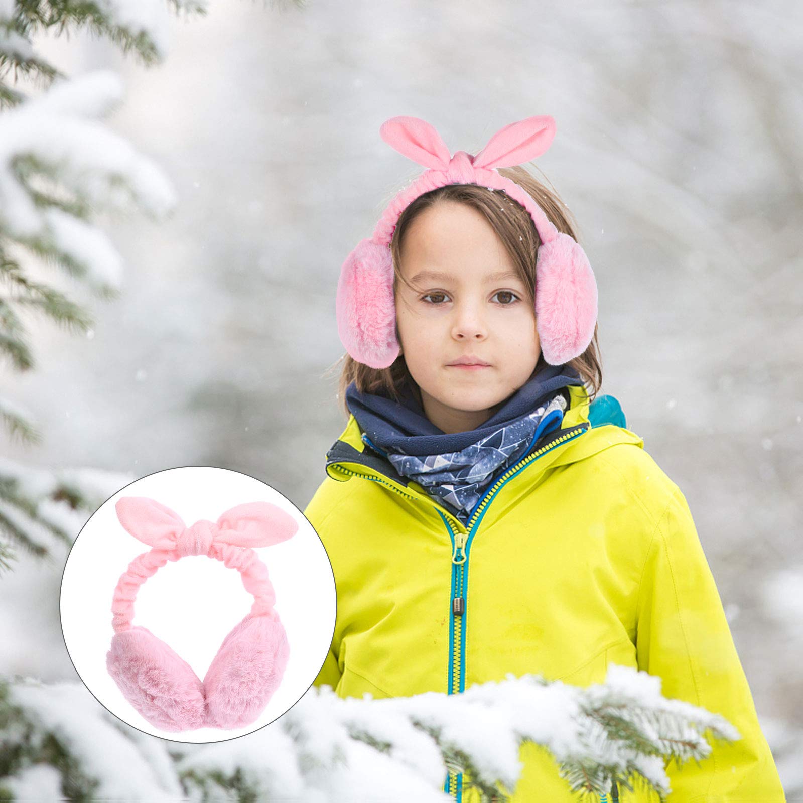 VALICLUD Pink Unicorn Earmuffs - Soft Plush Ear Warmers for Women & Men, Cute Party Headband, Winter Ear Protection for Cold Weather - Perfect for Outdoor Activities, Concerts, and Winter Sports