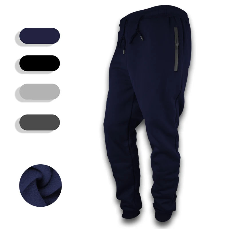 Men's Sweatpants with Side Zipper Pockets - Elastic Waist Joggers & Track Pants for Gym, Running, Workout & Casual Wear - Comfortable Baggy Sport Pants for Fitness & Lounge
