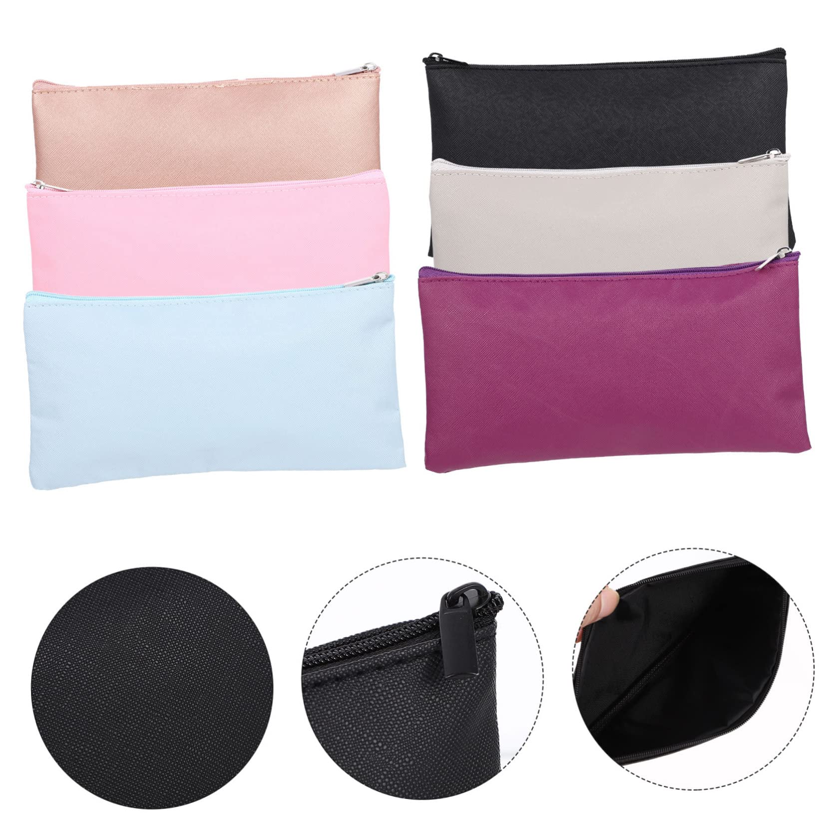 FOMIYES 6pcs Makeup Brush Storage Bag - Travel Makeup Organizer Pouch, Portable Cosmetic Bag for Brushes & Toiletries | Perfect for Travel, Gym, and Daily Use