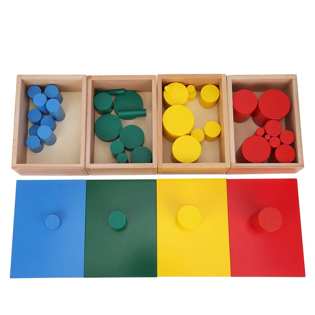 Fun and Safe Wooden Cylinder Toy for Kids - Improve Hand-Eye Coordination & Motor Skills - Perfect for Preschool Learning, Montessori Activities, and Early Childhood Development