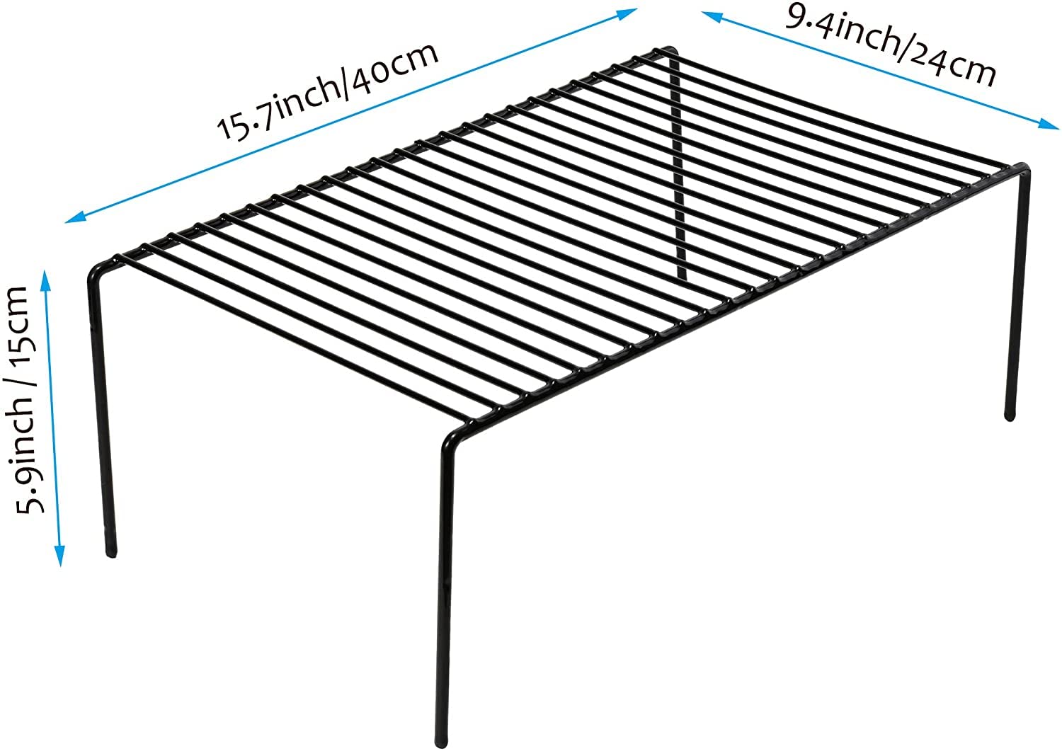 3-Pack Large Metal Wire Kitchen Cabinet Shelf Organizer (15.7