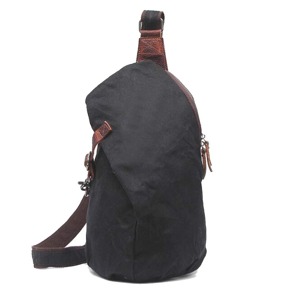 Men's Waxed Canvas Sling Backpack - Durable Crossbody Bag for Travel, Hiking & Everyday Use | Casual Daypack for Work, School & Outdoor Adventures