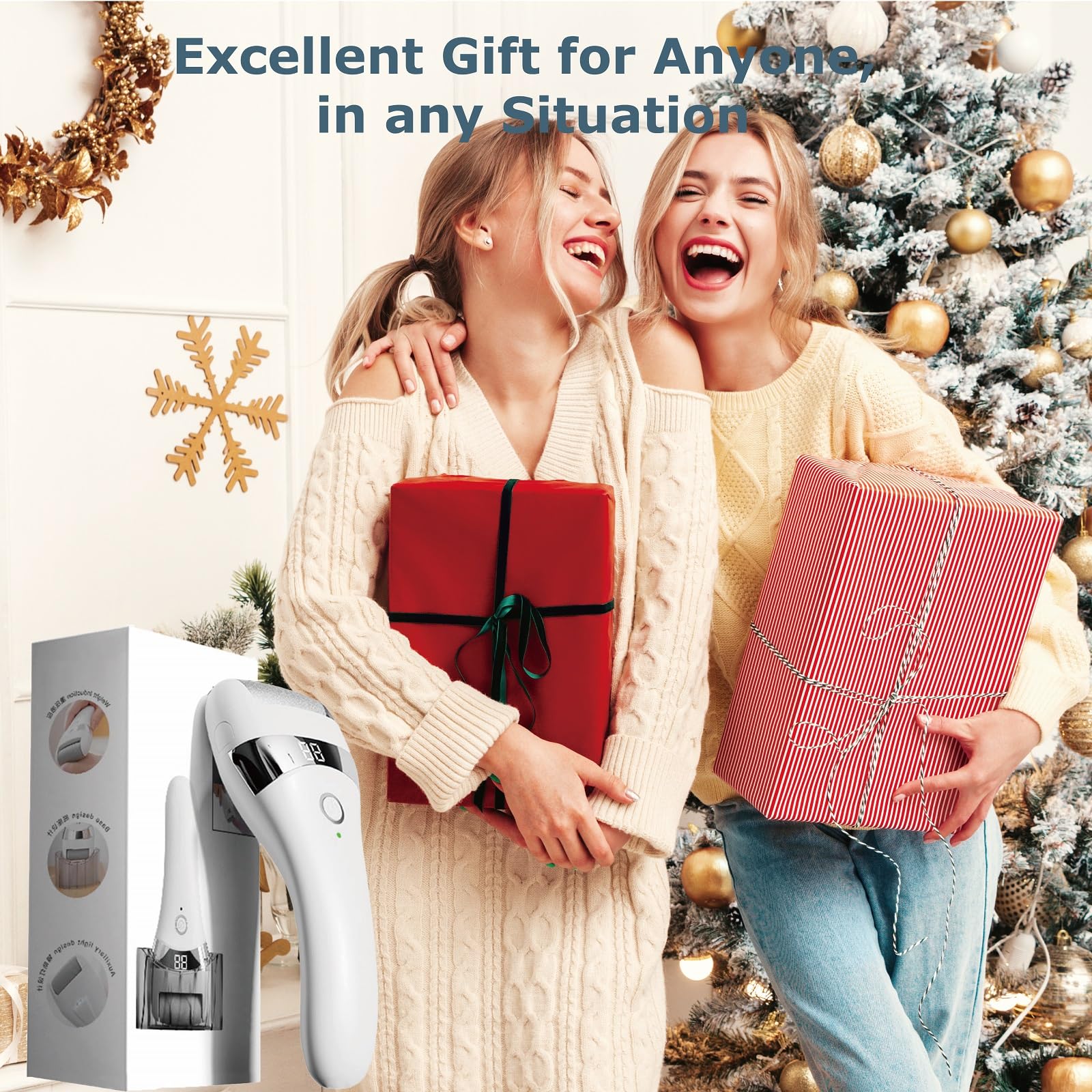 Electric Foot Callus Remover - FSA & HSA Eligible, Rechargeable Pedicure Tool with 3 Attachments for Dry & Cracked Feet Care, Waterproof Dead Skin Remover for Smooth Heels - Perfect for Home Spa, Travel & DIY Pedicures