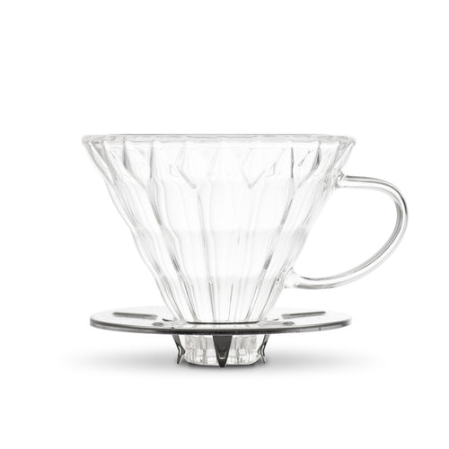 Premium Yama Glass Cone Coffee Dripper - Pour Over Coffee Maker for Specialty Brewing at Home, Office or Camping