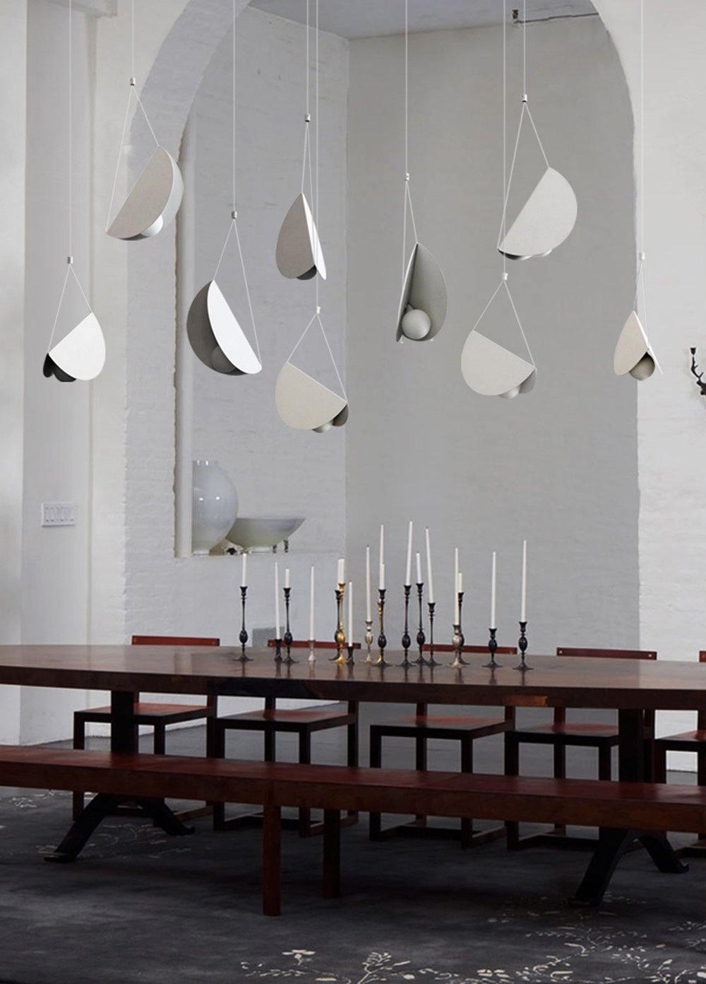 Modern Glider Pendant Light - Sleek Hanging Fixture for Kitchen Island, Dining Room & Bedroom - Adjustable Height LED Chandelier with Industrial Design