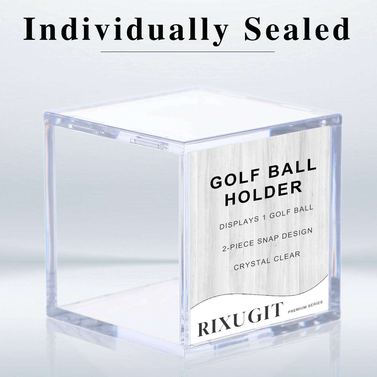 20-Pack Clear Acrylic Golf Ball Display Case with UV Protection - Square Golf Ball Holder Cube for Collectibles & Storage - Perfect for Showcasing Your Golf Ball Collection at Home or Clubhouse