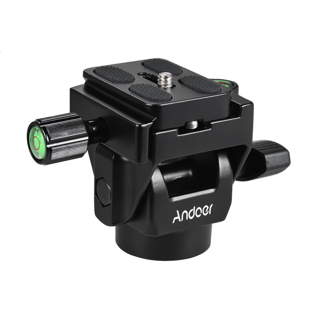 Andoer M-12 Monopod with Tilt Head & Quick Release Plate - Professional Panoramic Tripod Head for Telephoto Lens, Bird Watching, Wildlife Photography & Outdoor Adventures
