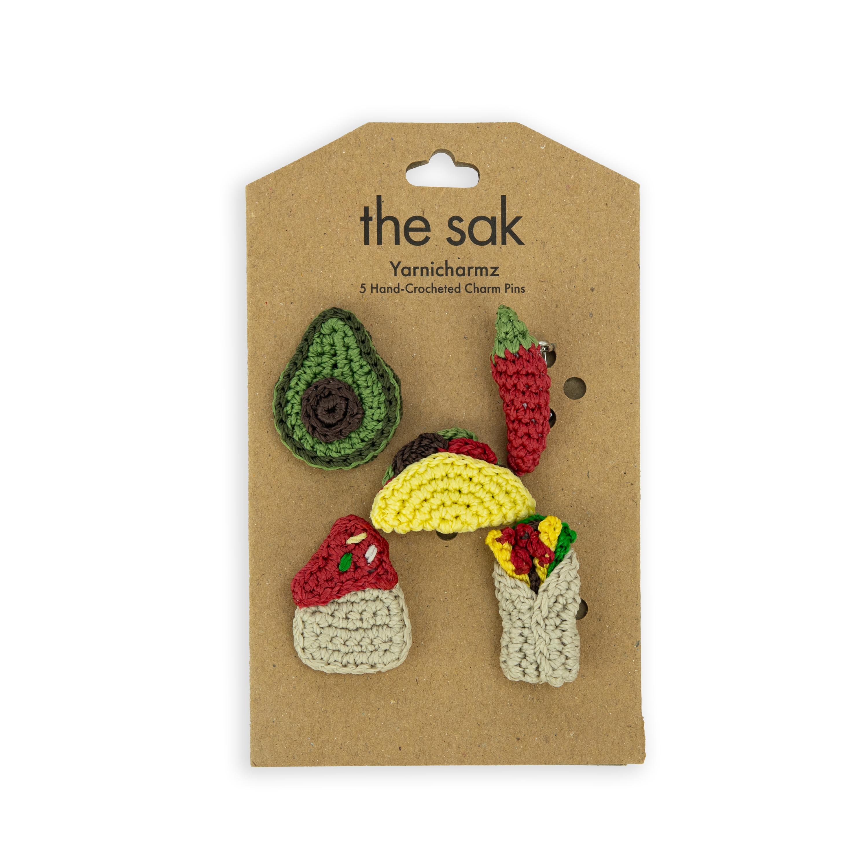 Yarnicharmz 5 Pack Hand Crochet Mexican Food Amigurumi Kit - DIY Crochet Tacos, Burritos & More for Home Decor, Gifts & Craft Lovers