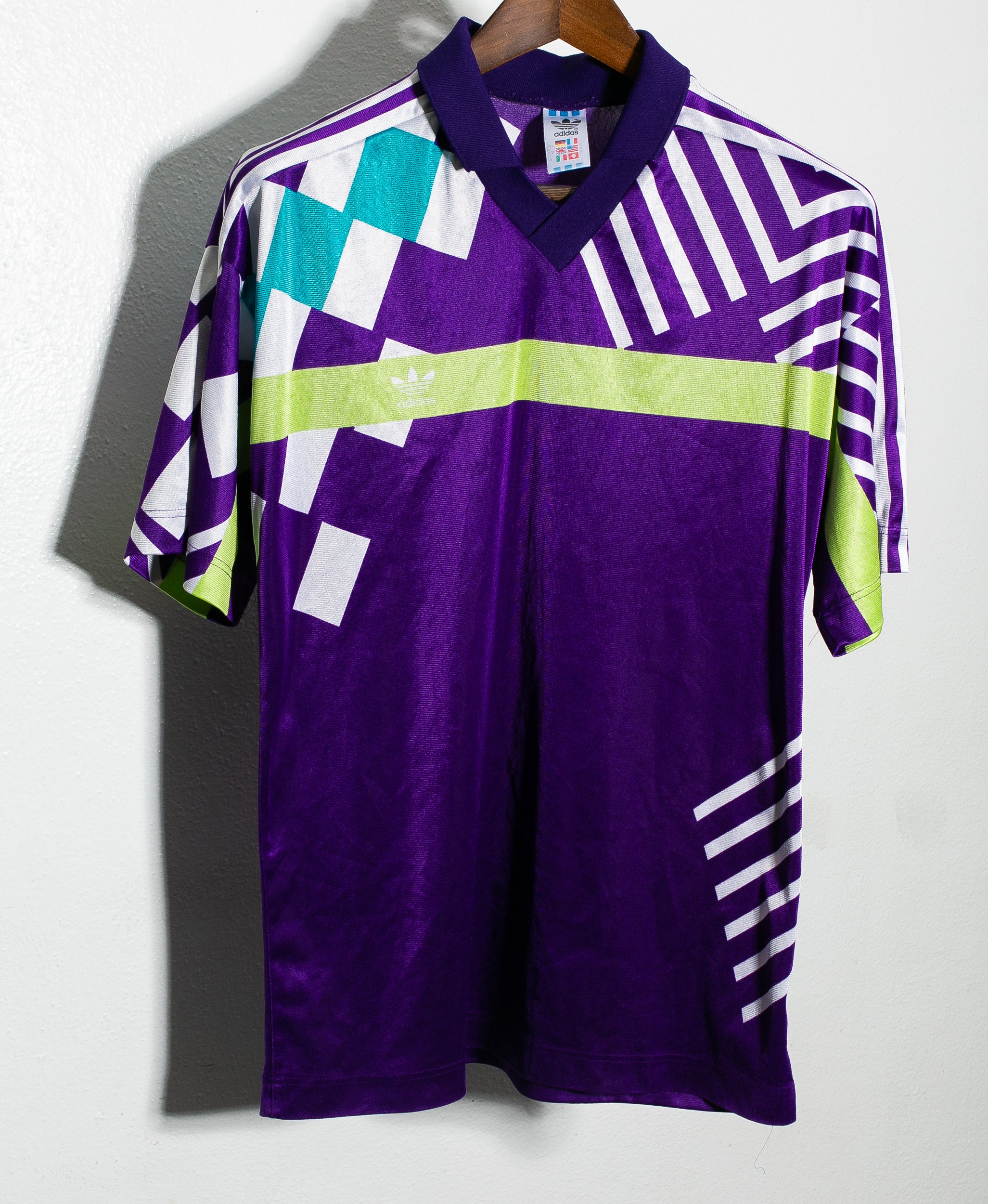 1992 Adidas Blank Soccer Jersey - Men's Medium - Vintage Football Shirt for Collectors & Retro Sports Fans - Perfect for Casual Wear, Costumes & Memorabilia Display