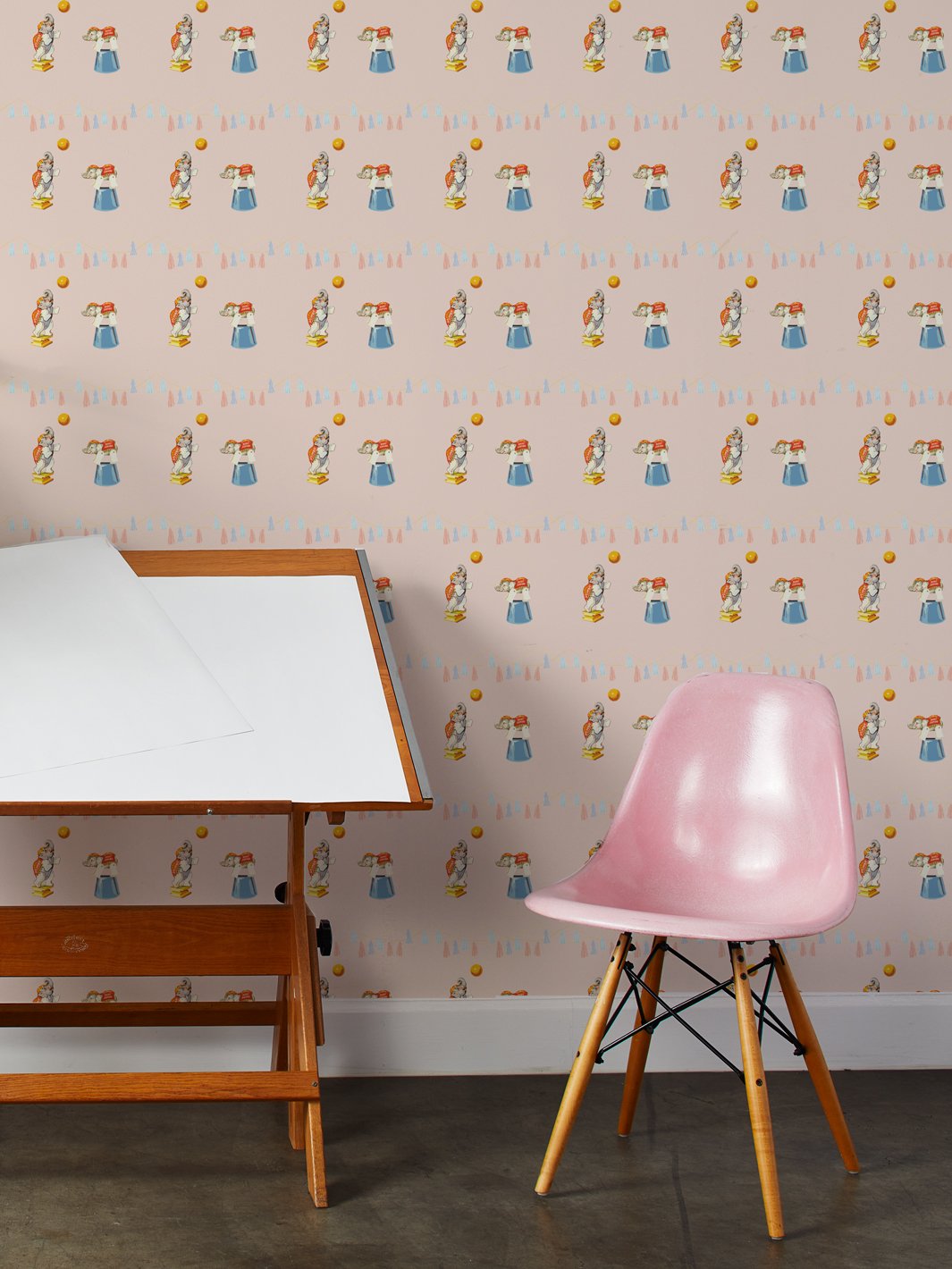 Fisher Price™ Elephant Circus Wallpaper - Peach Color Nursery Decor for Baby Room & Kids Bedroom