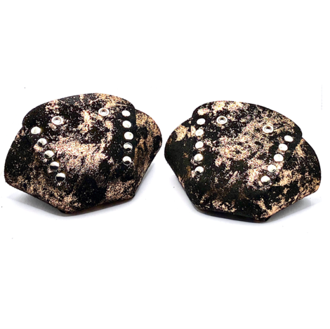 RollerStuff Metallic Splash Rose Gold Toe Caps for Roller Skates - Protect & Style Your Skates for Rink, Park & Derby Skating