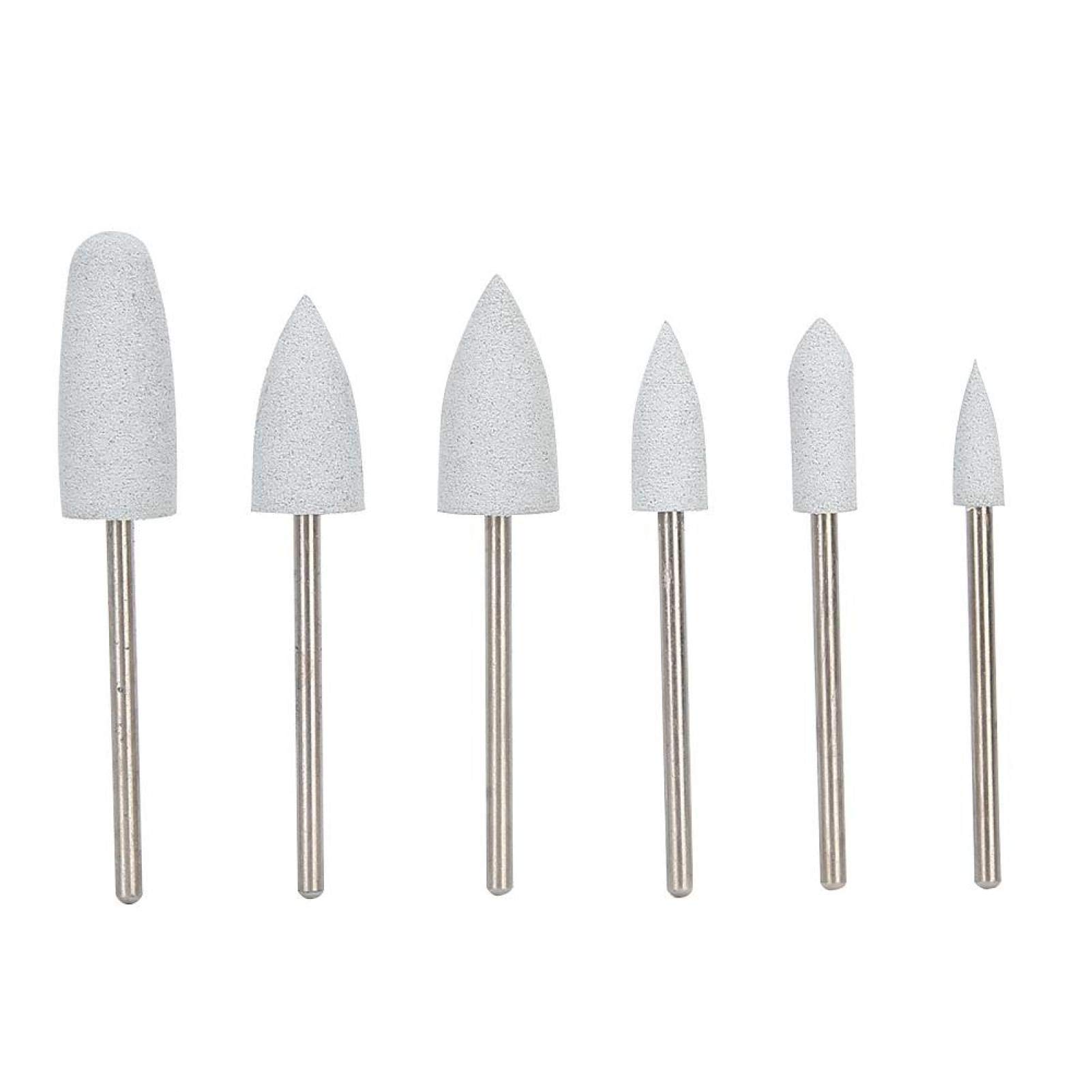 6Pcs Nail Art Grinding Head Set - Professional Electric Manicure Drill Bits for Acrylic Nails, Dead Skin Removal & Polishing - Nail Care Tools for Salon & Home Use