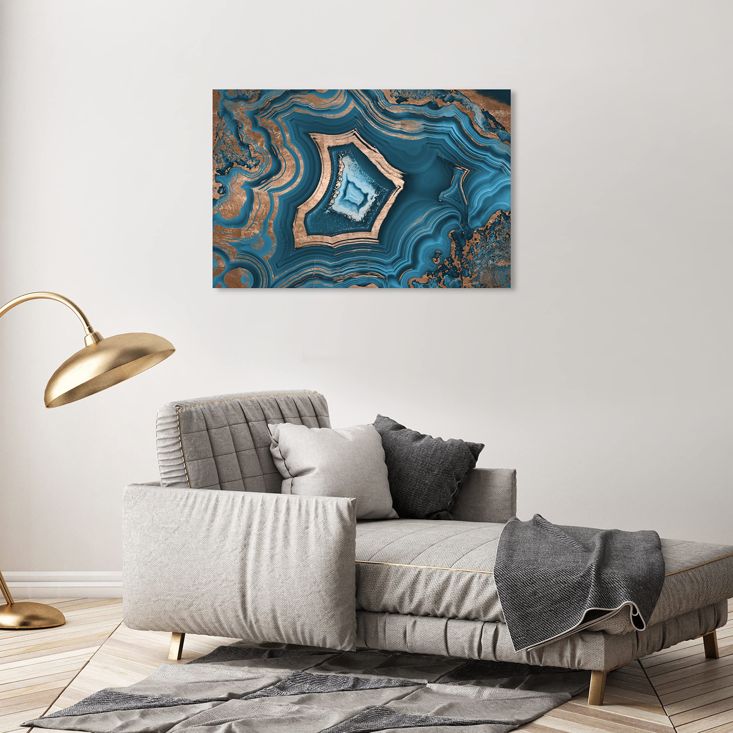 Abstract Wall Art Canvas Print 'Dreaming About You Geode' - Modern Home Decor for Living Room, Bedroom & Office