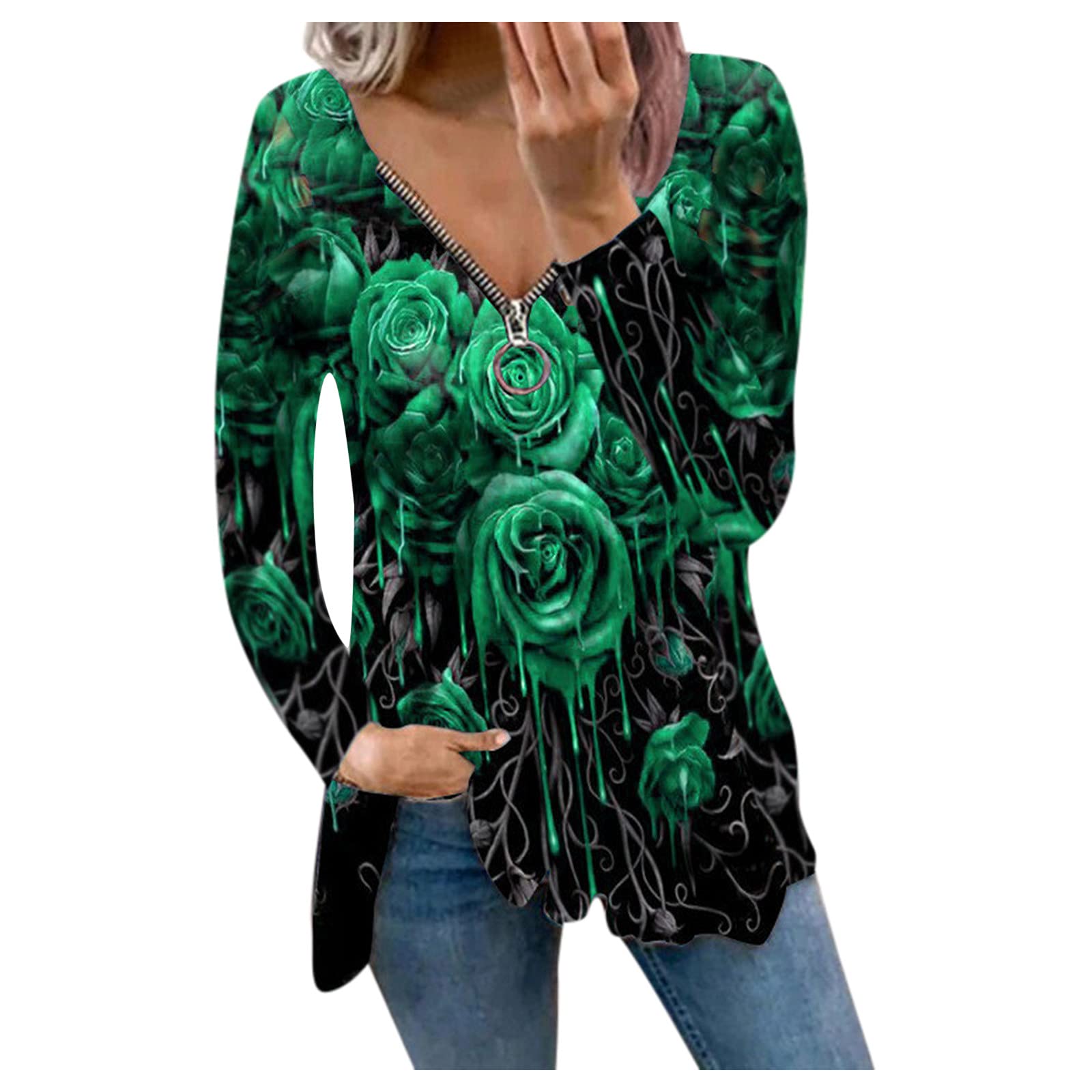 Women's Workout Tank Tops - Stylish Crop Tunic with Twist Knot Design | Long Sleeve Casual Pullover Graphic Tee | Perfect for Gym, Yoga & Everyday Wear
