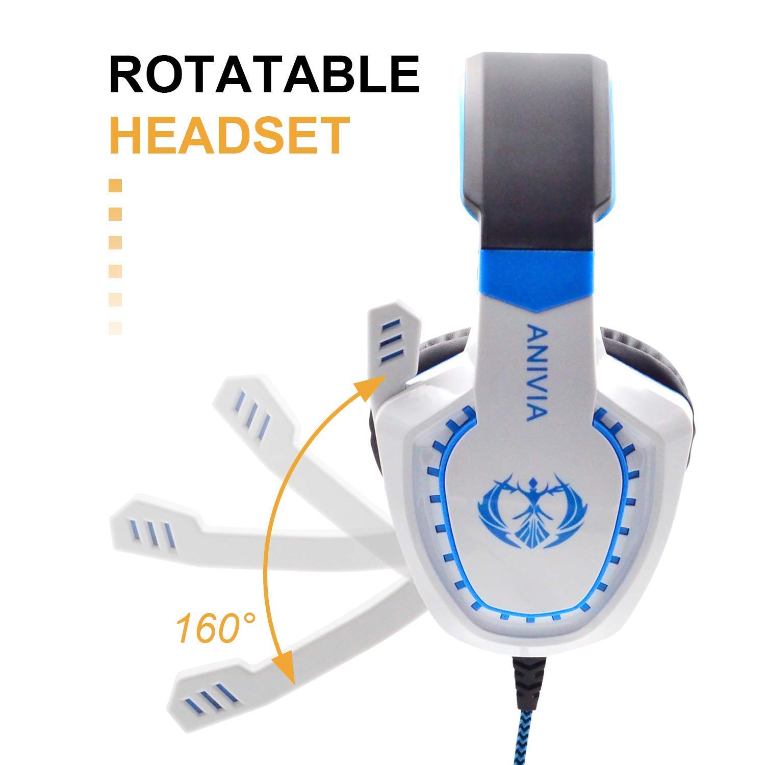 SADES L9Plus 7.1 Virtual Surround Sound USB Gaming Headset with Noise Isolation, LED Light, Deep Bass & Soft Memory Earmuffs - PC, Laptop, Desktop Computer Headphones (Black Blue) - Perfect for Online Gaming, Streaming & Video Calls