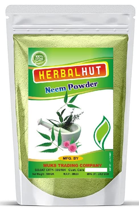 Organic Neem Leaves Powder for Healthy Hair & Skin Care - 100g | Natural Hair Cleanser & Acne Treatment for Face Packs | Herbal Solution for Dandruff, Scalp Irritation & Breakouts - Perfect for DIY Beauty Routines & Ayurvedic Remedies