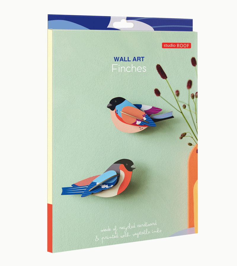 Finches Garden Birds Wall Art - Handmade Studio ROOF Decor for Home & Office - Perfect for Living Room, Bedroom, or Outdoor Garden Decoration