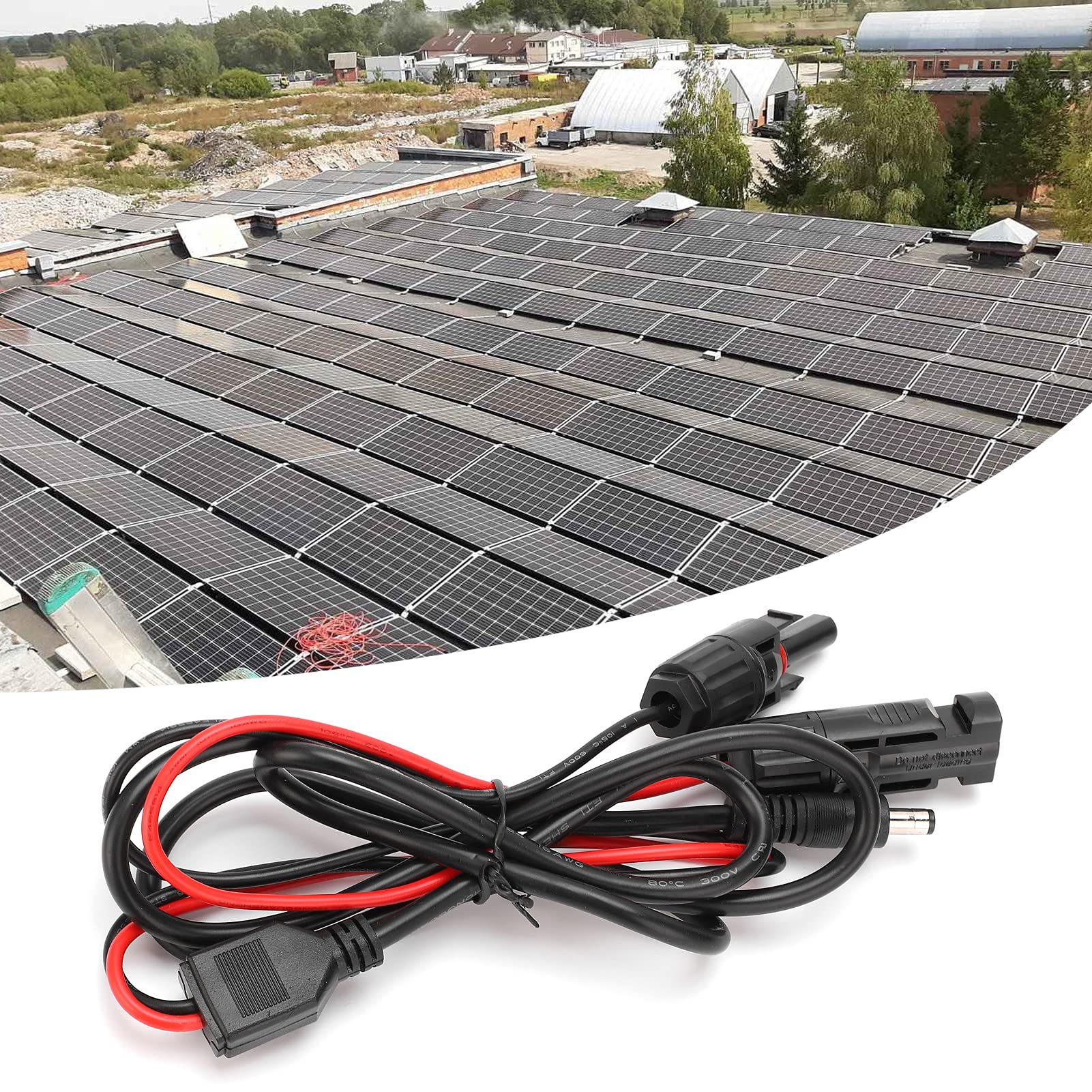 Solar Charge Cable 300V DC5521 with 2-Core Wires - Durable Power Cord for Solar Panels, Electrical Appliances & Electrician Tools - Perfect for Off-Grid Systems, RV Solar Setup & Home Solar Projects