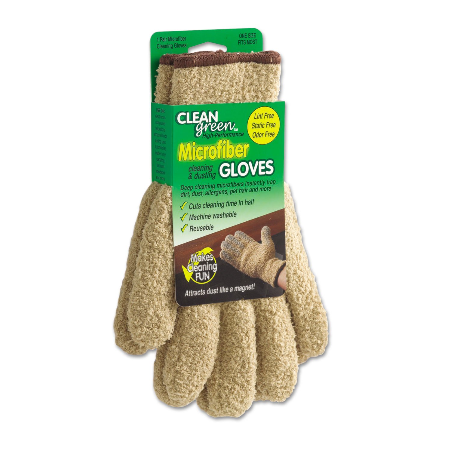 Master Caster MAS18040 Microfiber Cleaning Gloves - Reusable Dusting Gloves for Home, Car & Electronics | Pet Hair Removal & Multi-Surface Cleaning (Pair)