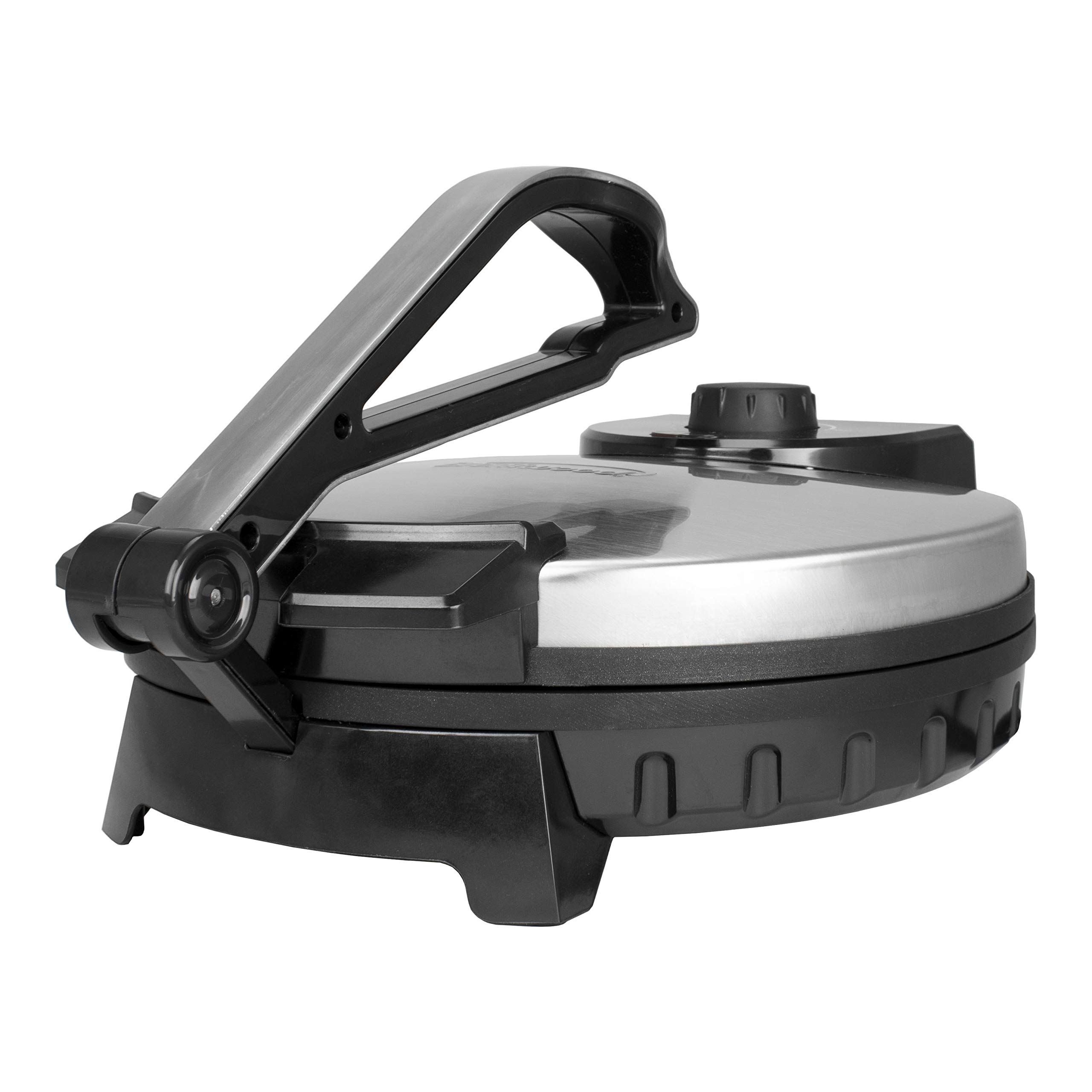 Brentwood TS-129 12-Inch Stainless Steel Non-Stick Electric Tortilla Maker - Perfect for Homemade Tortillas, Quesadillas, Flatbreads & More - Commercial & Home Kitchen Use