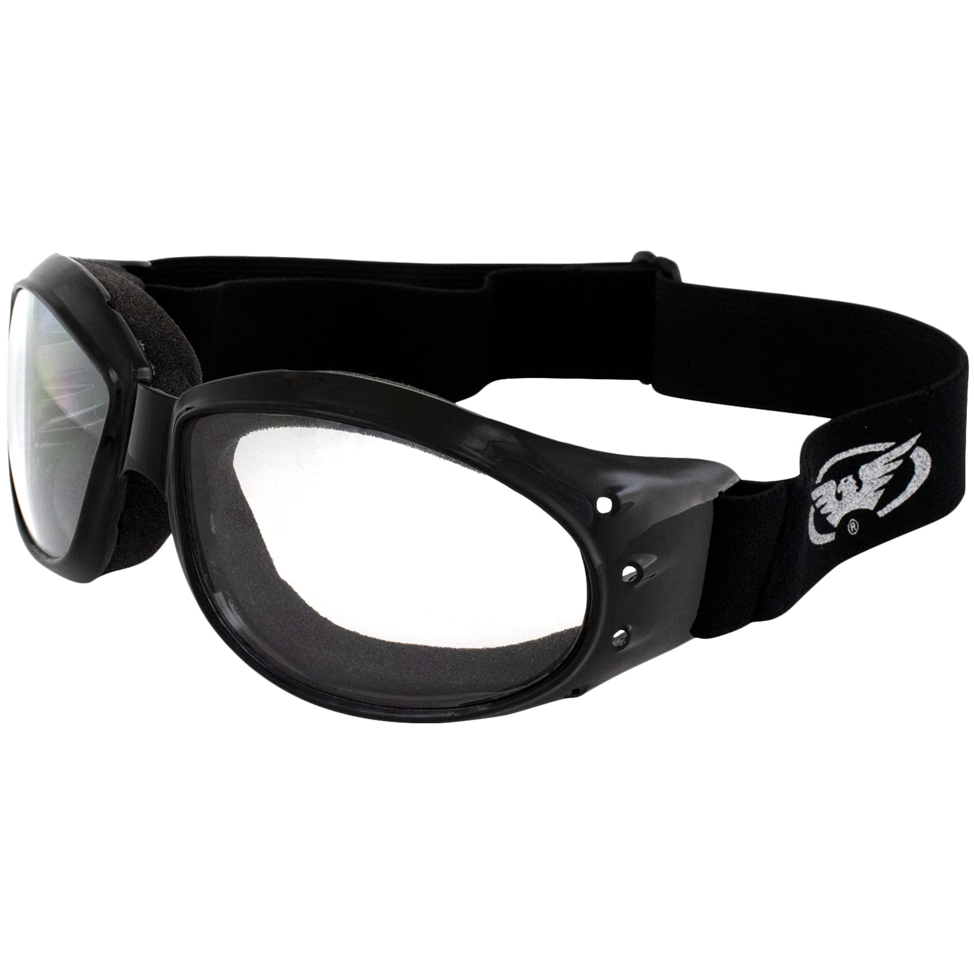 Global Vision Eyewear Cruising Safety Glasses with Clear Lenses - ANSI Z87.1 Certified Protective Eyewear for Cycling, Motorcycling & Outdoor Sports - UV Protection Anti-Fog Work Safety Glasses