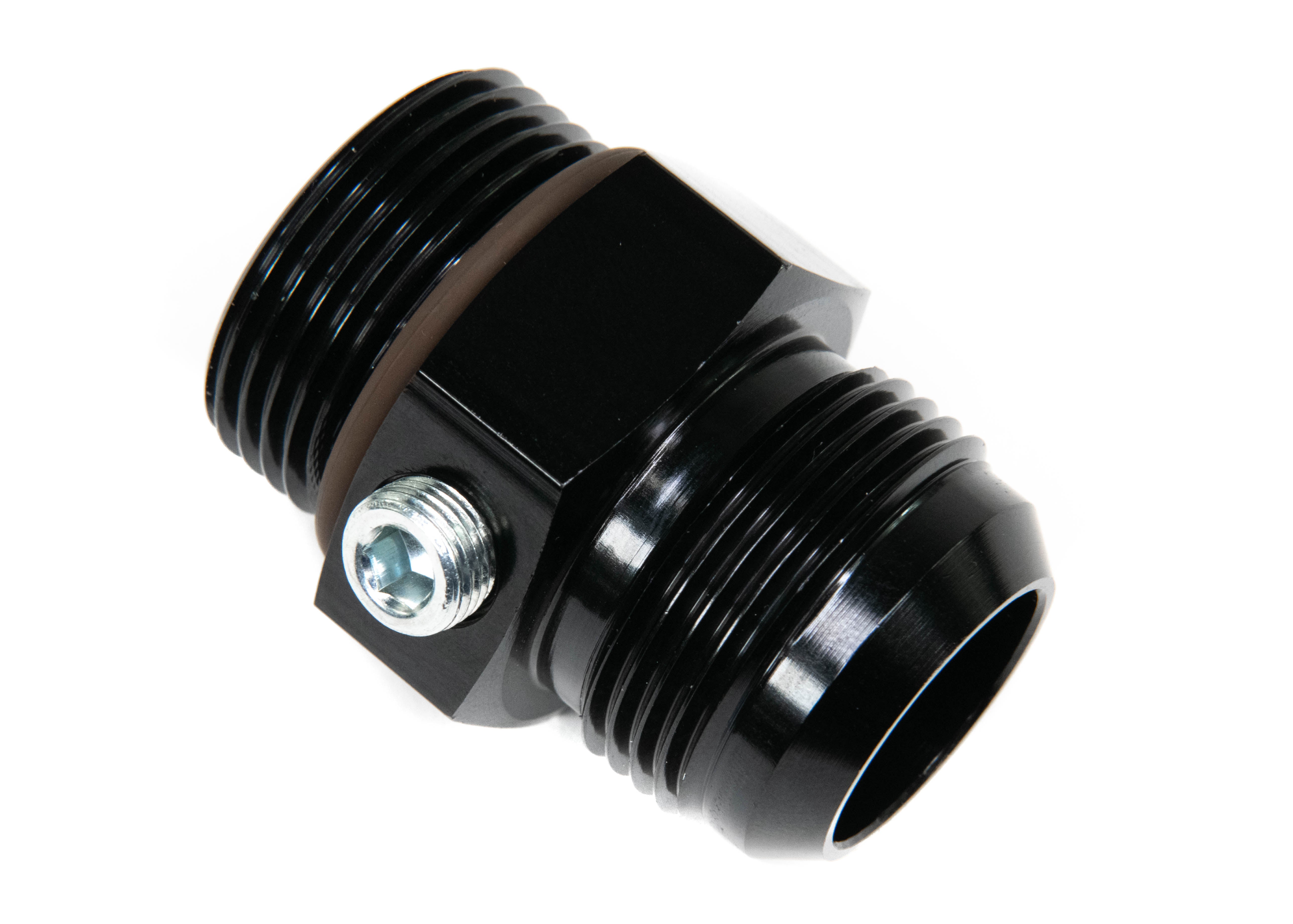12ORB to 12 AN Fitting Adapter with 1/8 NPT Side Ports - High Performance Hydraulic Hose Connector for Automotive, Racing & Industrial Applications