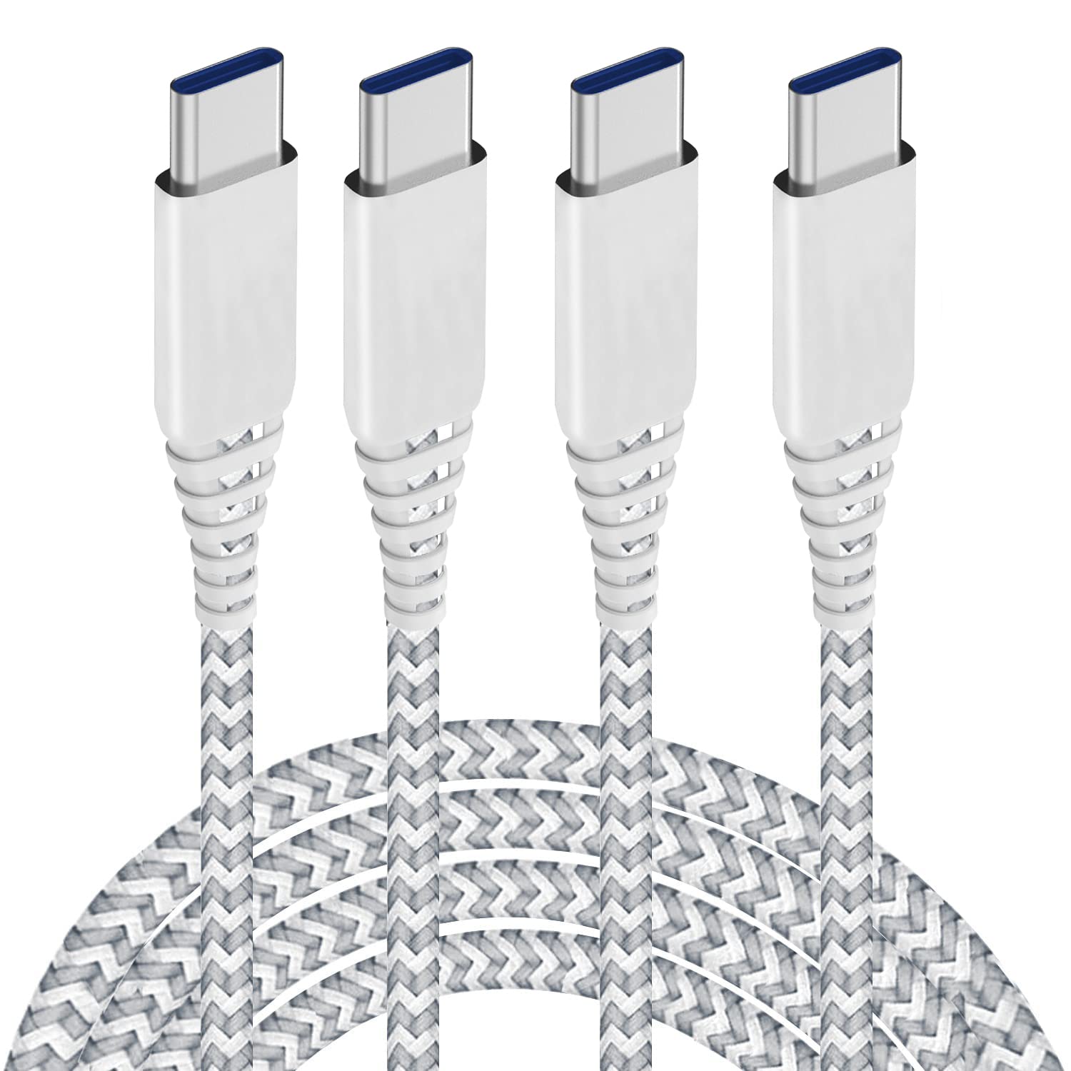 10ft USB C to USB C Fast Charging Cable 2-Pack - Compatible with Samsung Galaxy S25/S24/S23/S22/S21, Note 20/10, A55/A54/A53 5G, Google Pixel 9/8/7/6 Series - Perfect for Home, Office & Travel Charging Needs